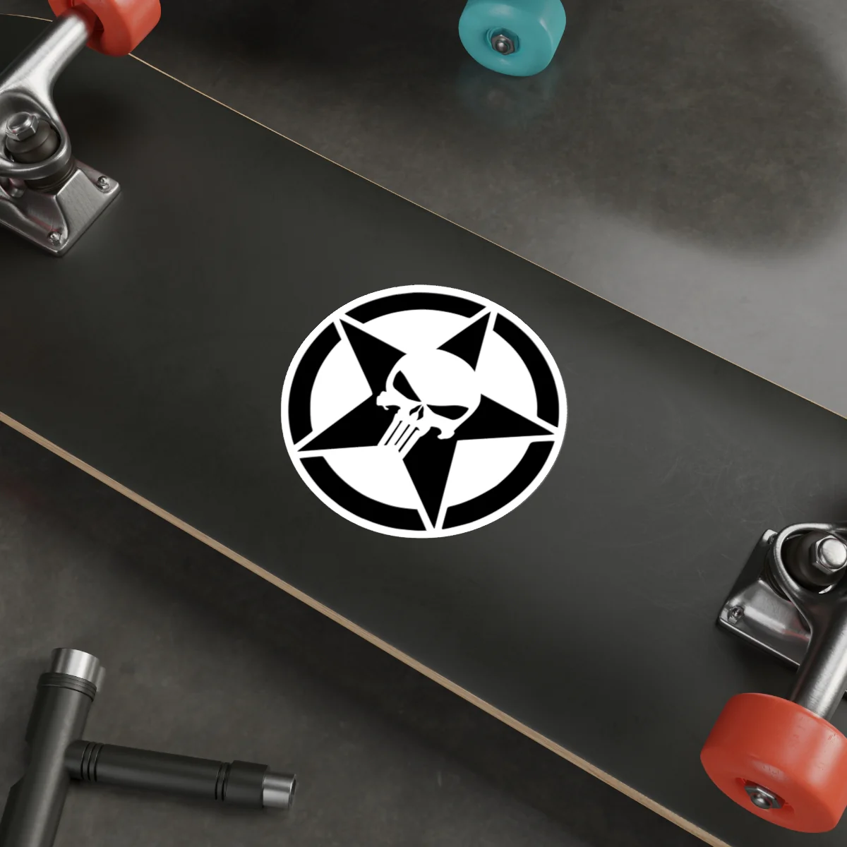 Punisher Skull and Star Decal (indoor and outdoor use) - Image 16