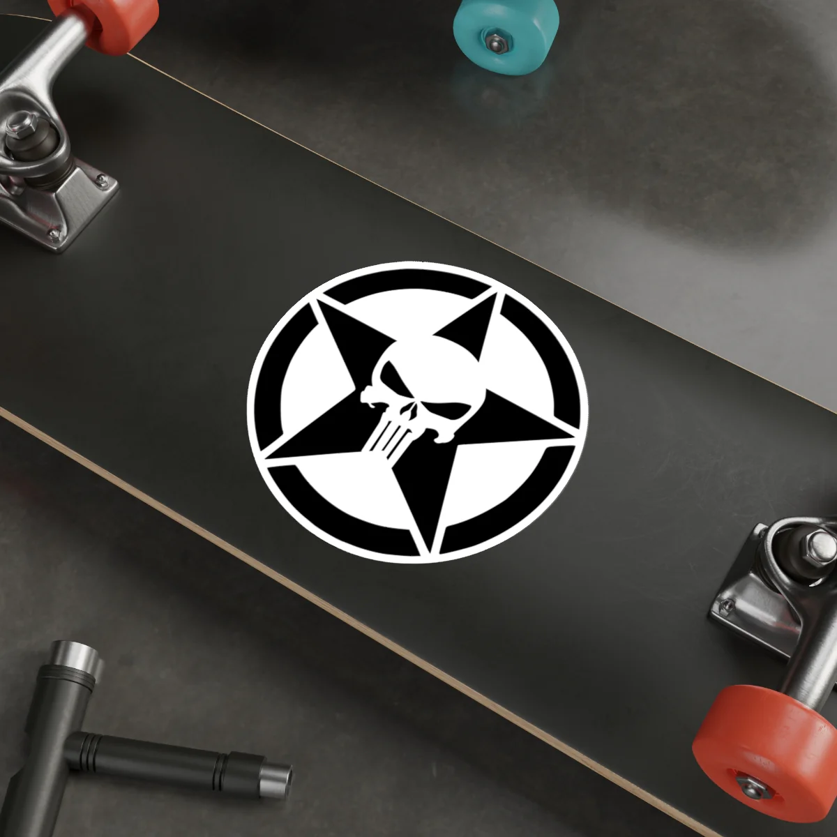 Punisher Skull and Star Decal (indoor and outdoor use) - Image 18