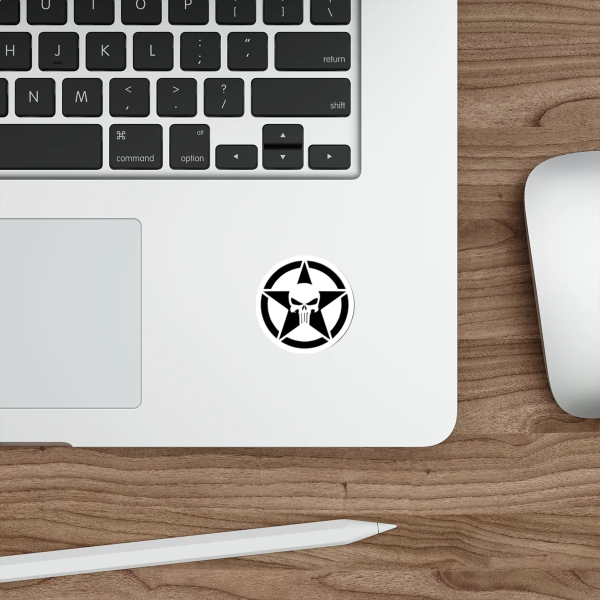 Punisher Skull and Star Decal (indoor and outdoor use) - Image 6