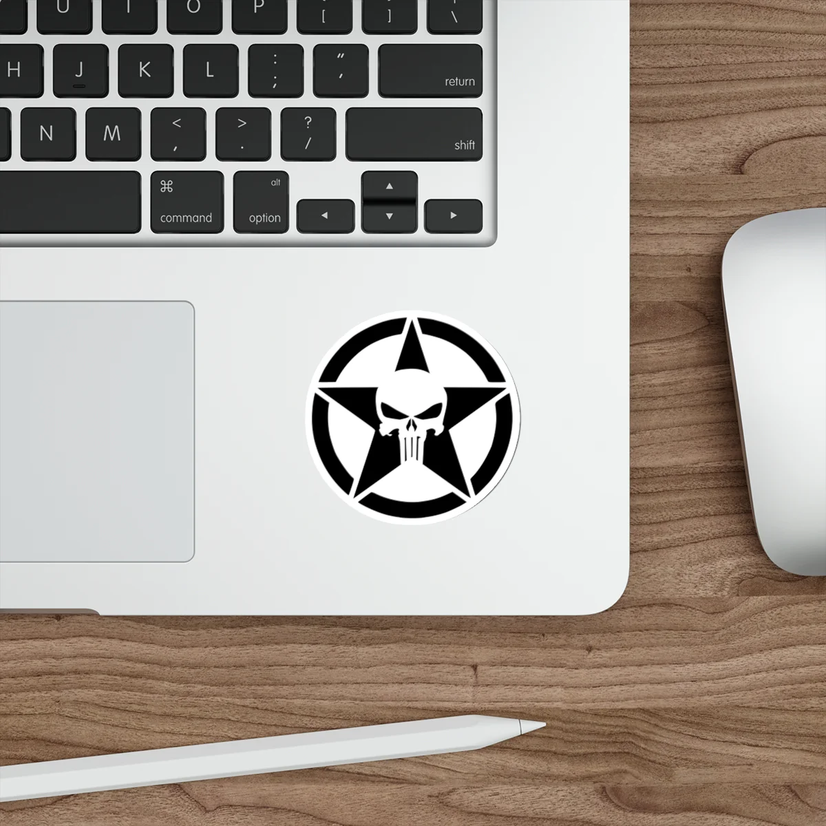 Punisher Skull and Star Decal (indoor and outdoor use) - Image 9