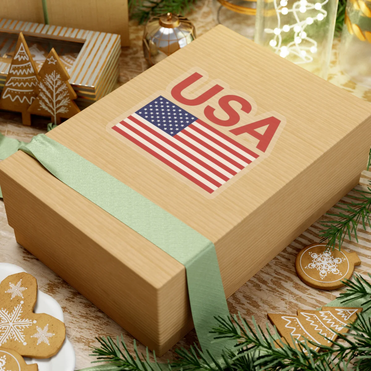 Red USA Flag Sticker - Image 20