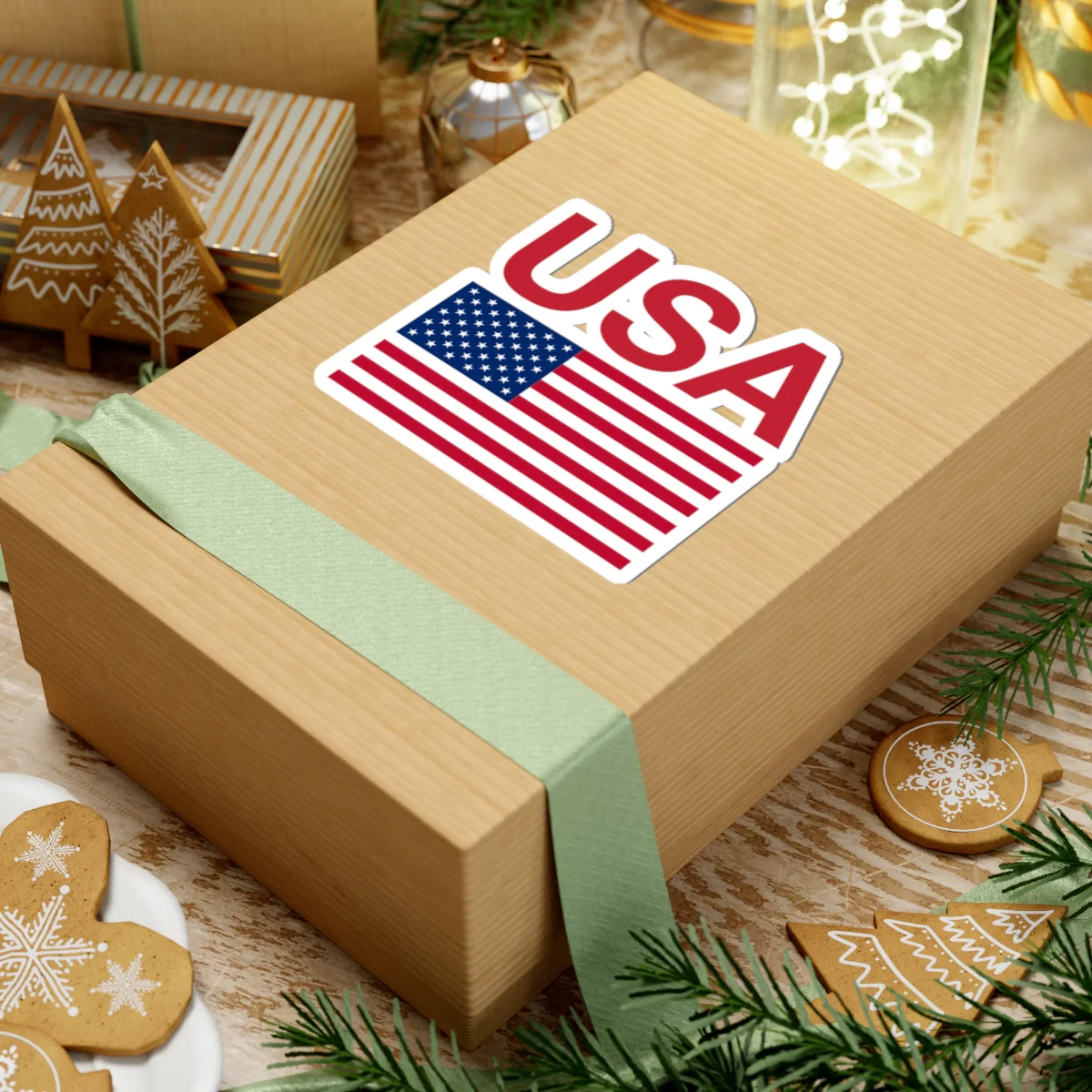 Red USA Flag Sticker - Image 22