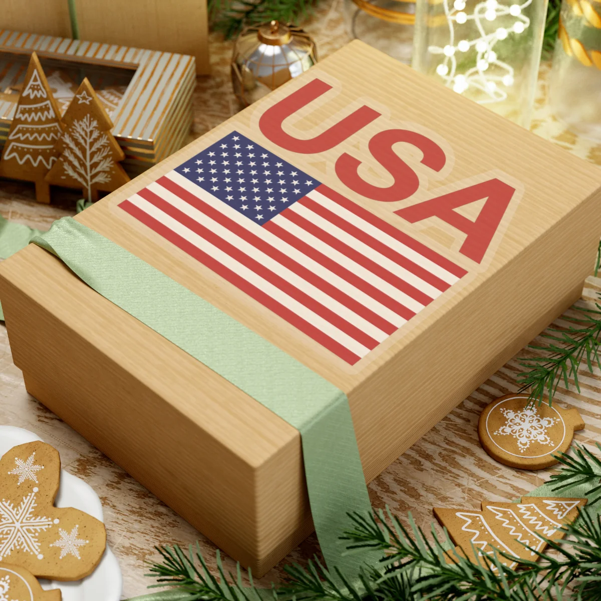 Red USA Flag Sticker - Image 24