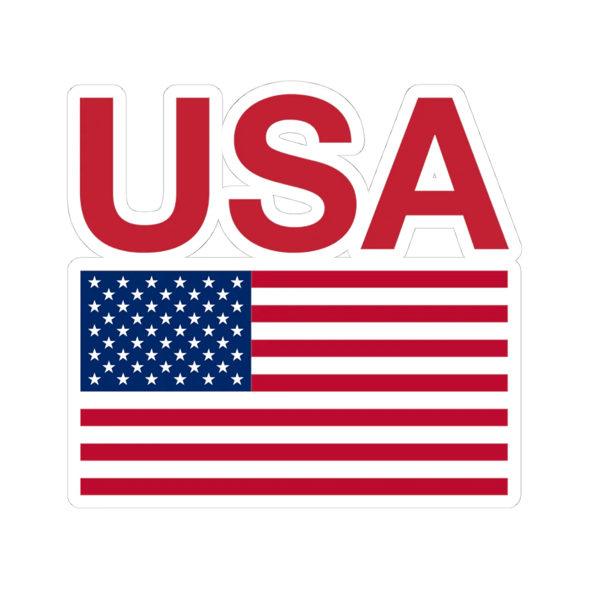 Red USA Flag Sticker - Image 7