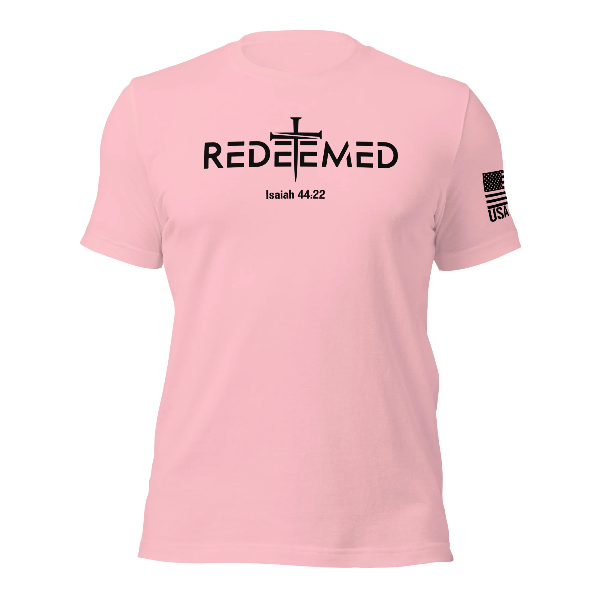 Redeemed T-Shirt | Isaiah 44:22 Bible Verse Christian Apparel - Image 11