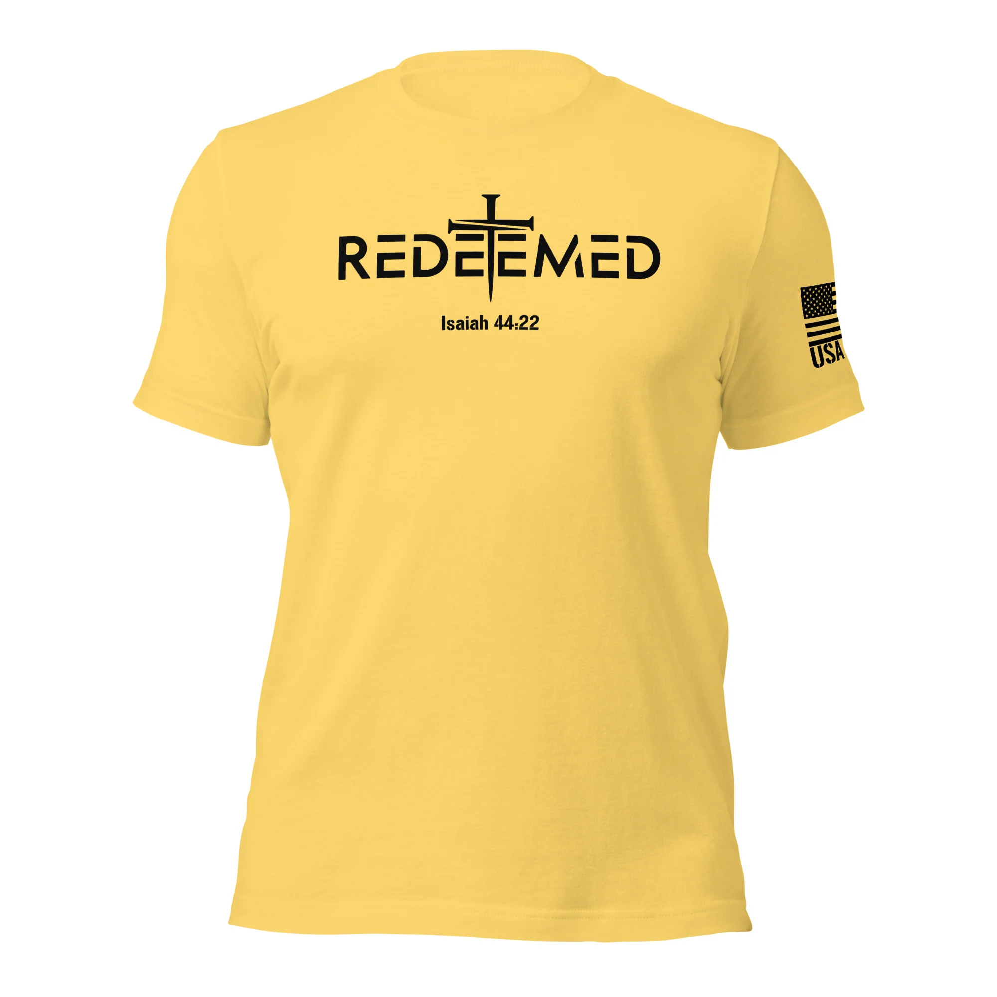 Redeemed T-Shirt | Isaiah 44:22 Bible Verse Christian Apparel - Image 13