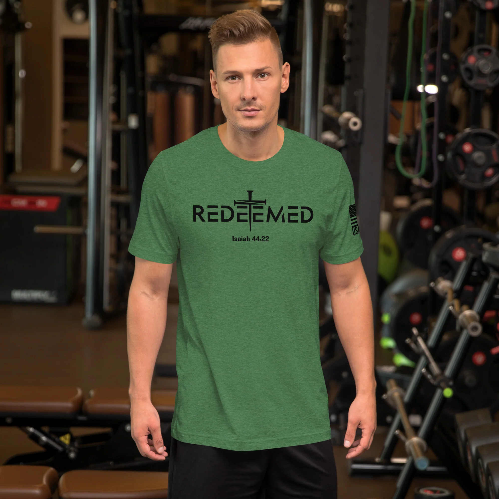 Redeemed T-Shirt | Isaiah 44:22 Bible Verse Christian Apparel - Image 64