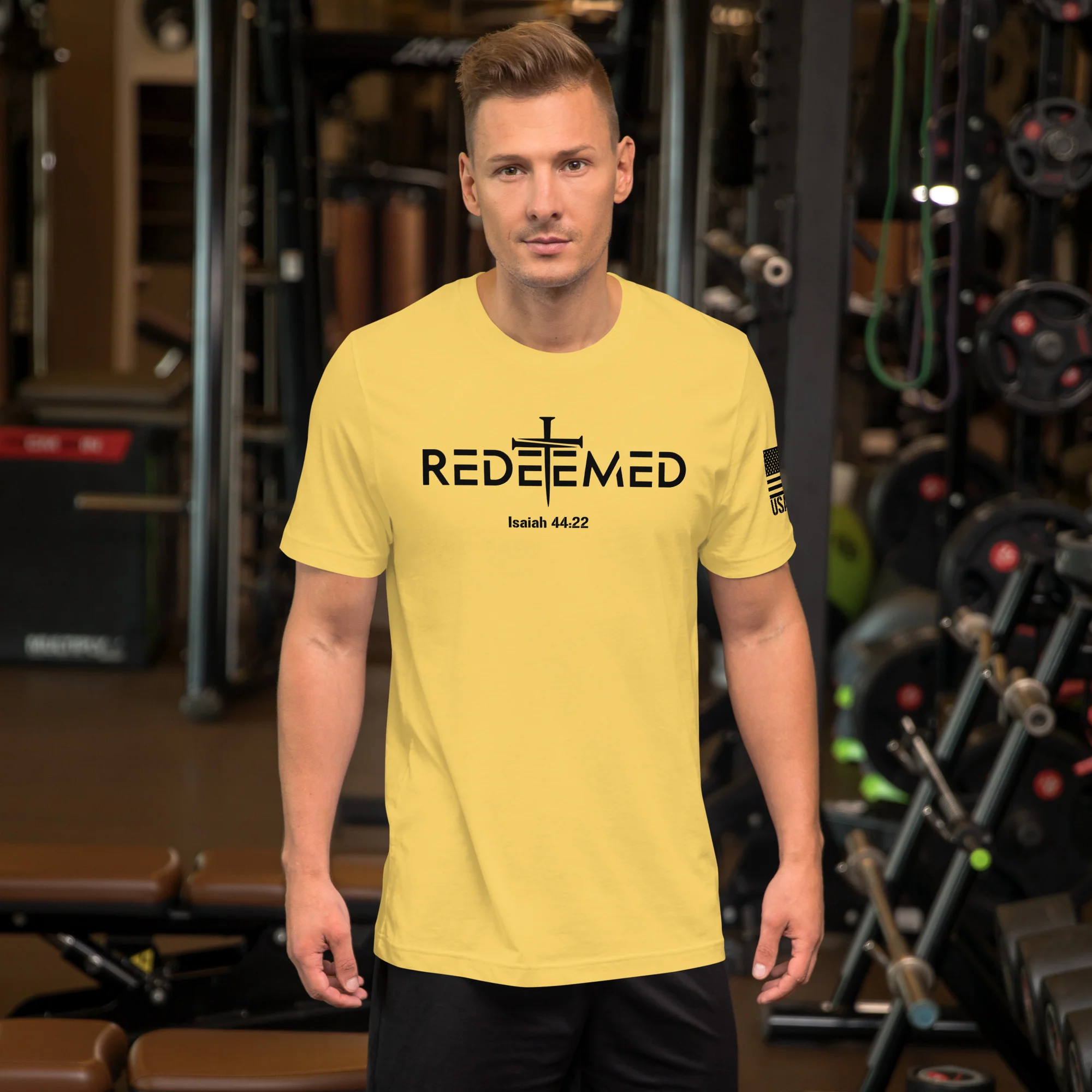 Redeemed T-Shirt | Isaiah 44:22 Bible Verse Christian Apparel - Image 68