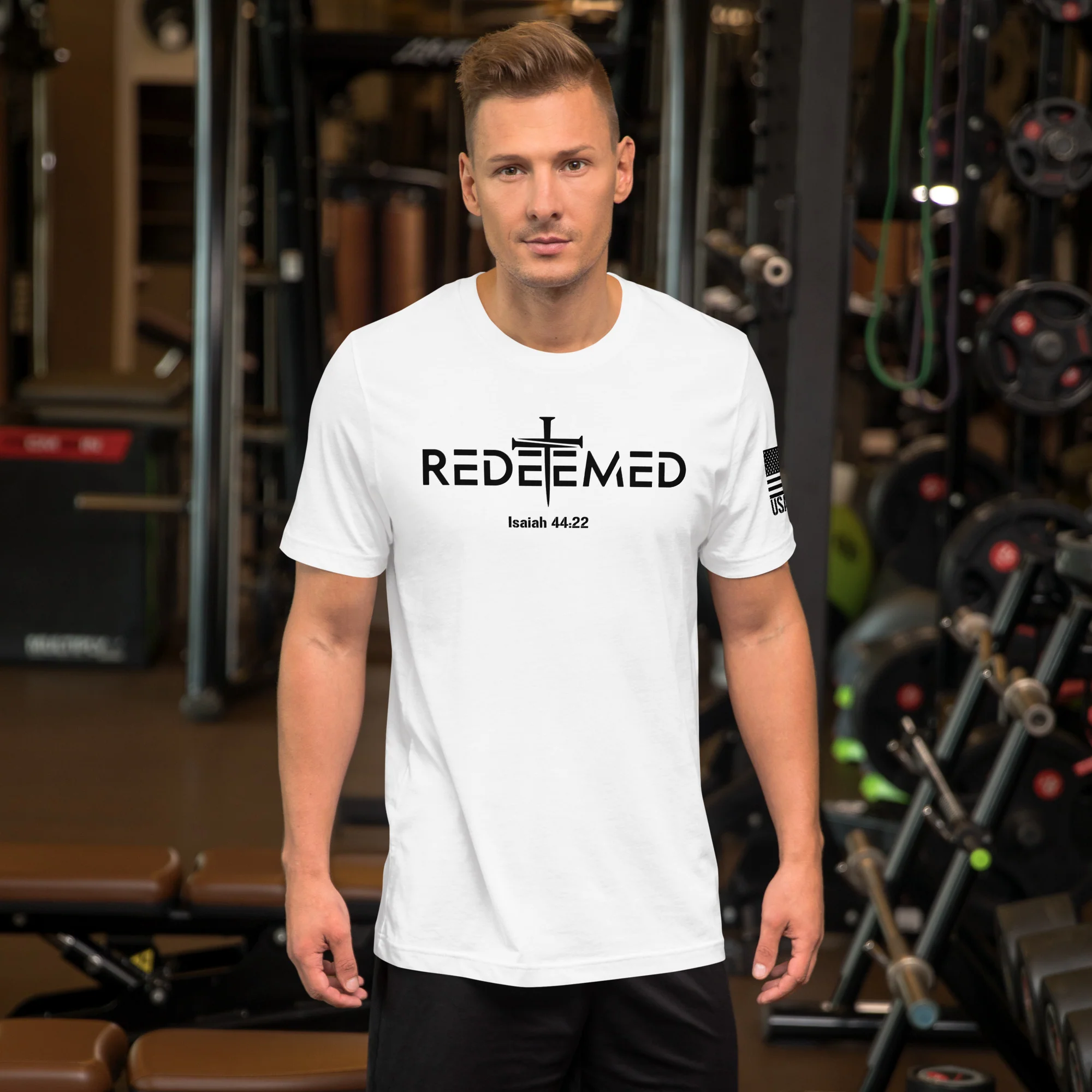 Redeemed T-Shirt | Isaiah 44:22 Bible Verse Christian Apparel - Image 70