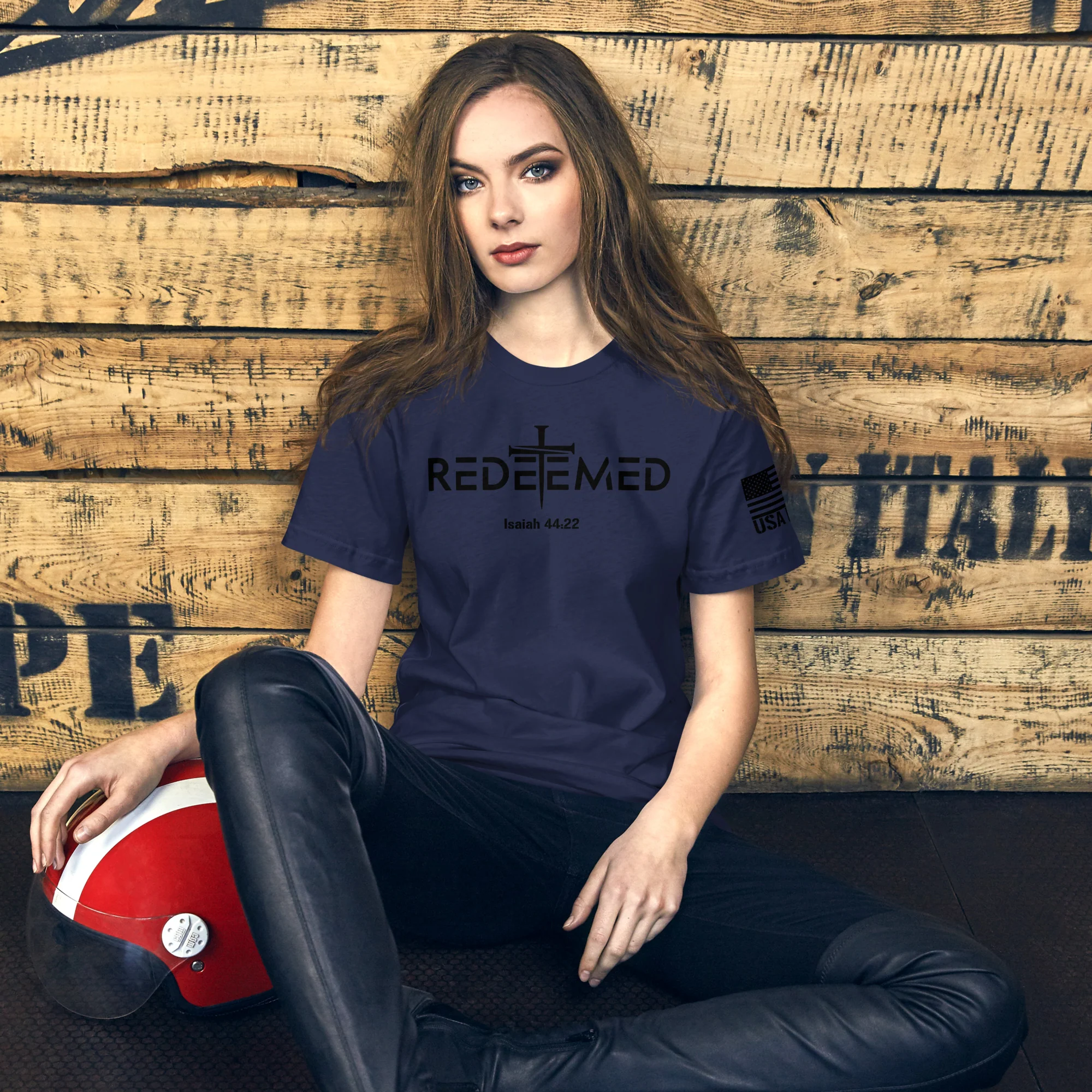 Redeemed T-Shirt | Isaiah 44:22 Bible Verse Christian Apparel - Image 85