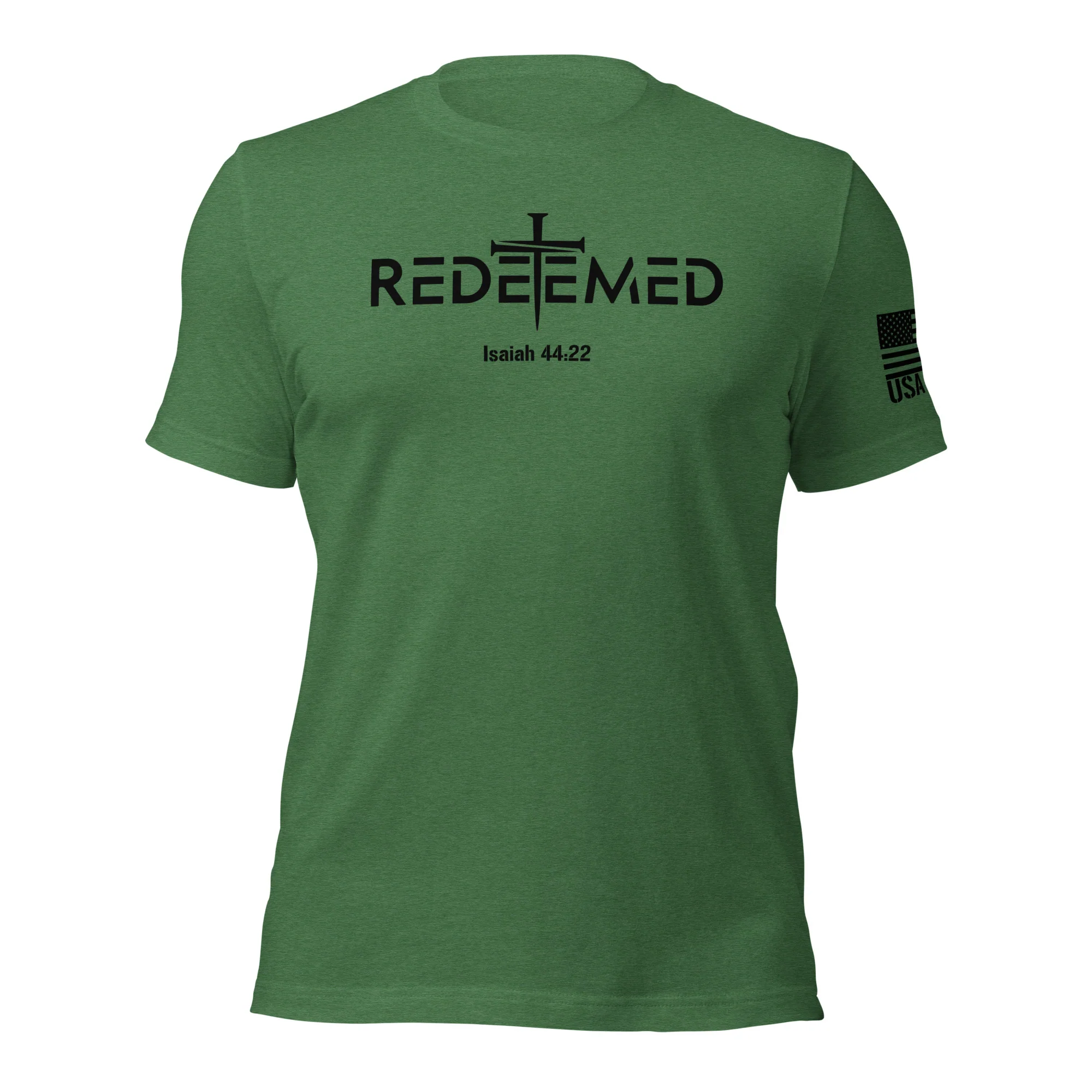 Redeemed T-Shirt | Isaiah 44:22 Bible Verse Christian Apparel - Image 9