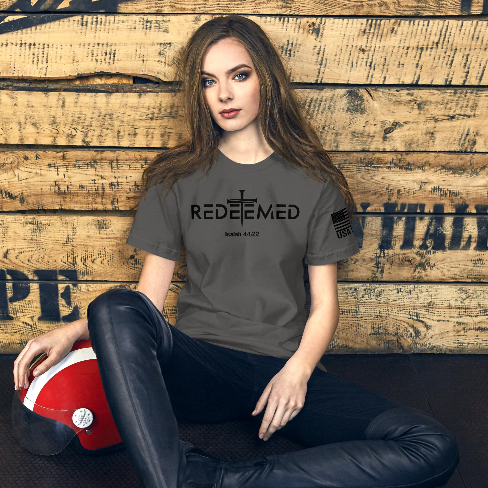 Redeemed T-Shirt | Isaiah 44:22 Bible Verse Christian Apparel - Image 90