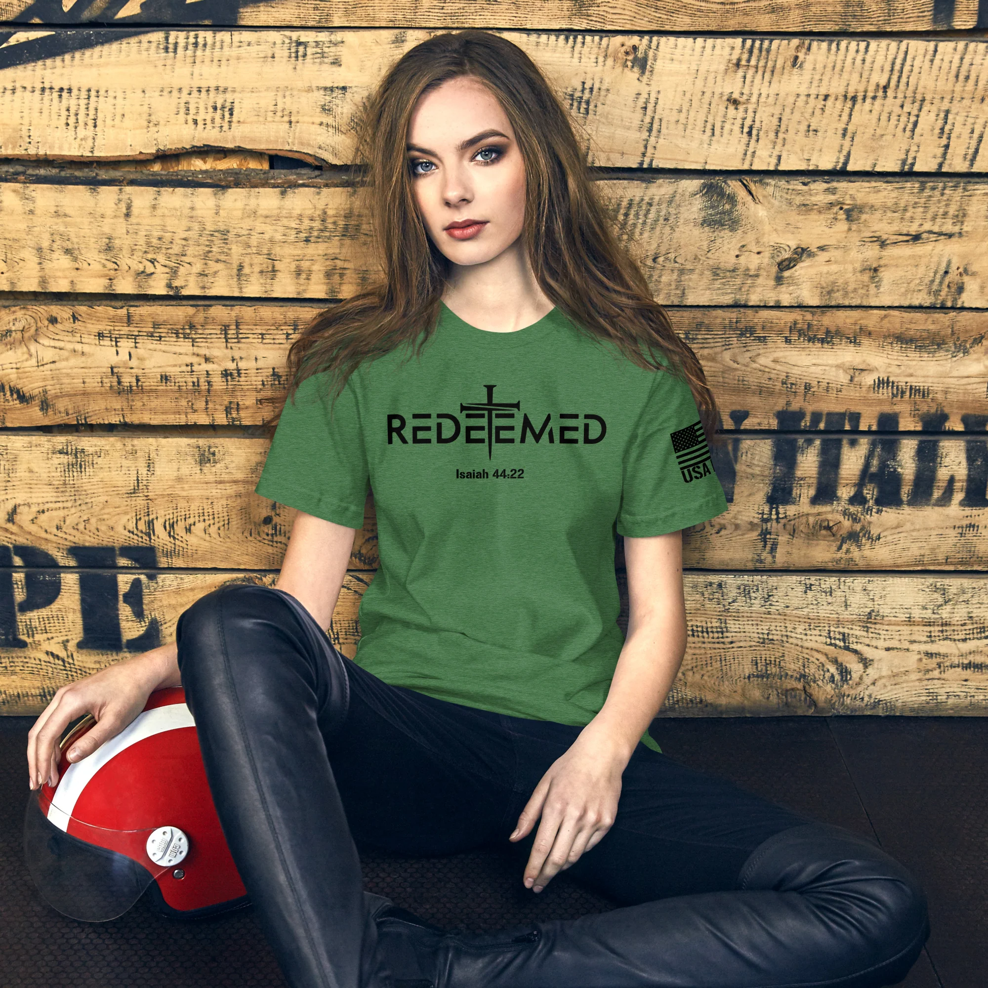 Redeemed T-Shirt | Isaiah 44:22 Bible Verse Christian Apparel - Image 92