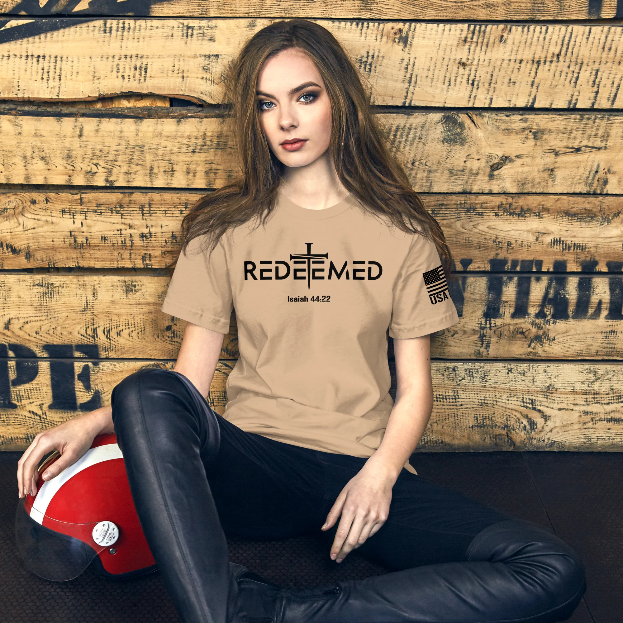 Redeemed T-Shirt | Isaiah 44:22 Bible Verse Christian Apparel - Image 93