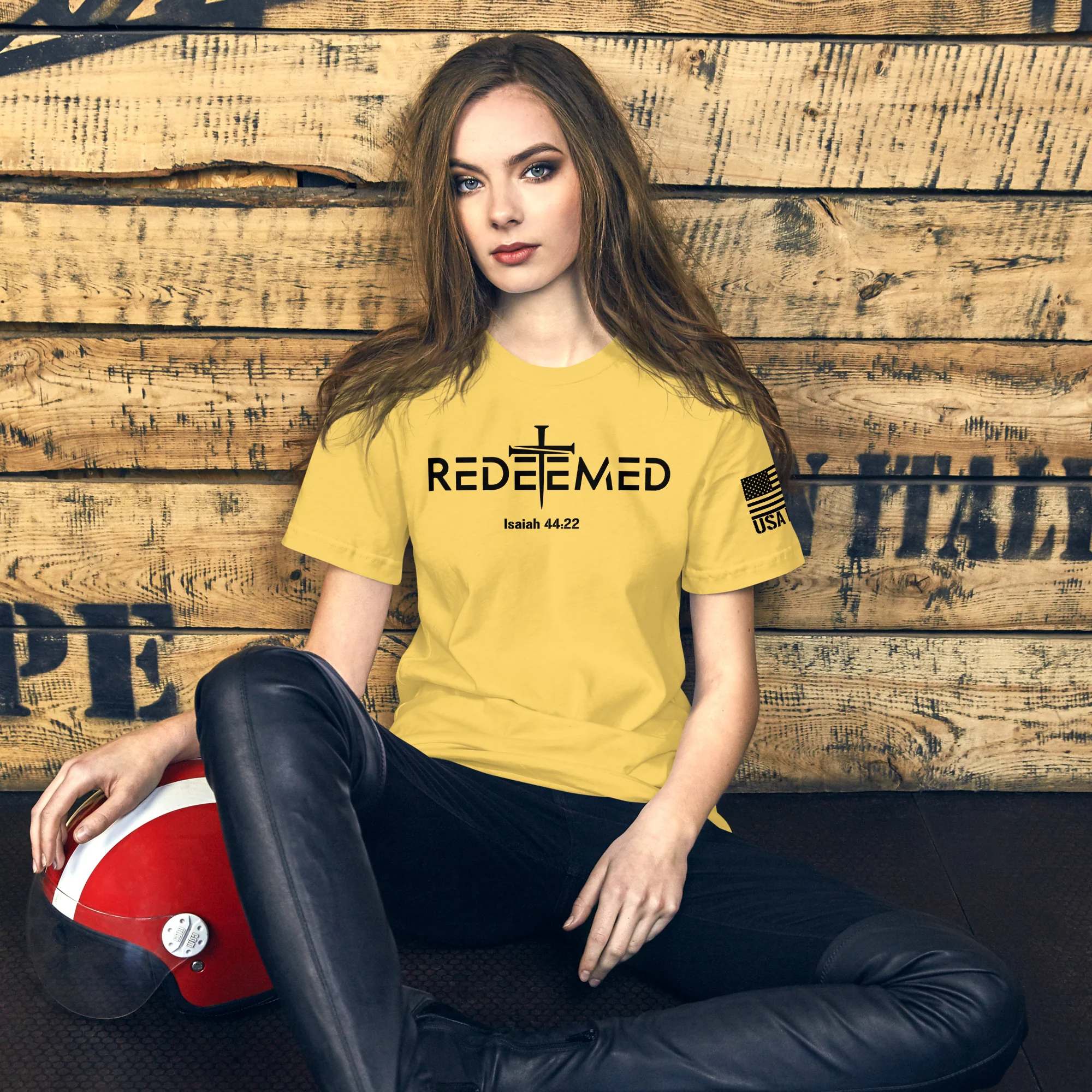 Redeemed T-Shirt | Isaiah 44:22 Bible Verse Christian Apparel - Image 96
