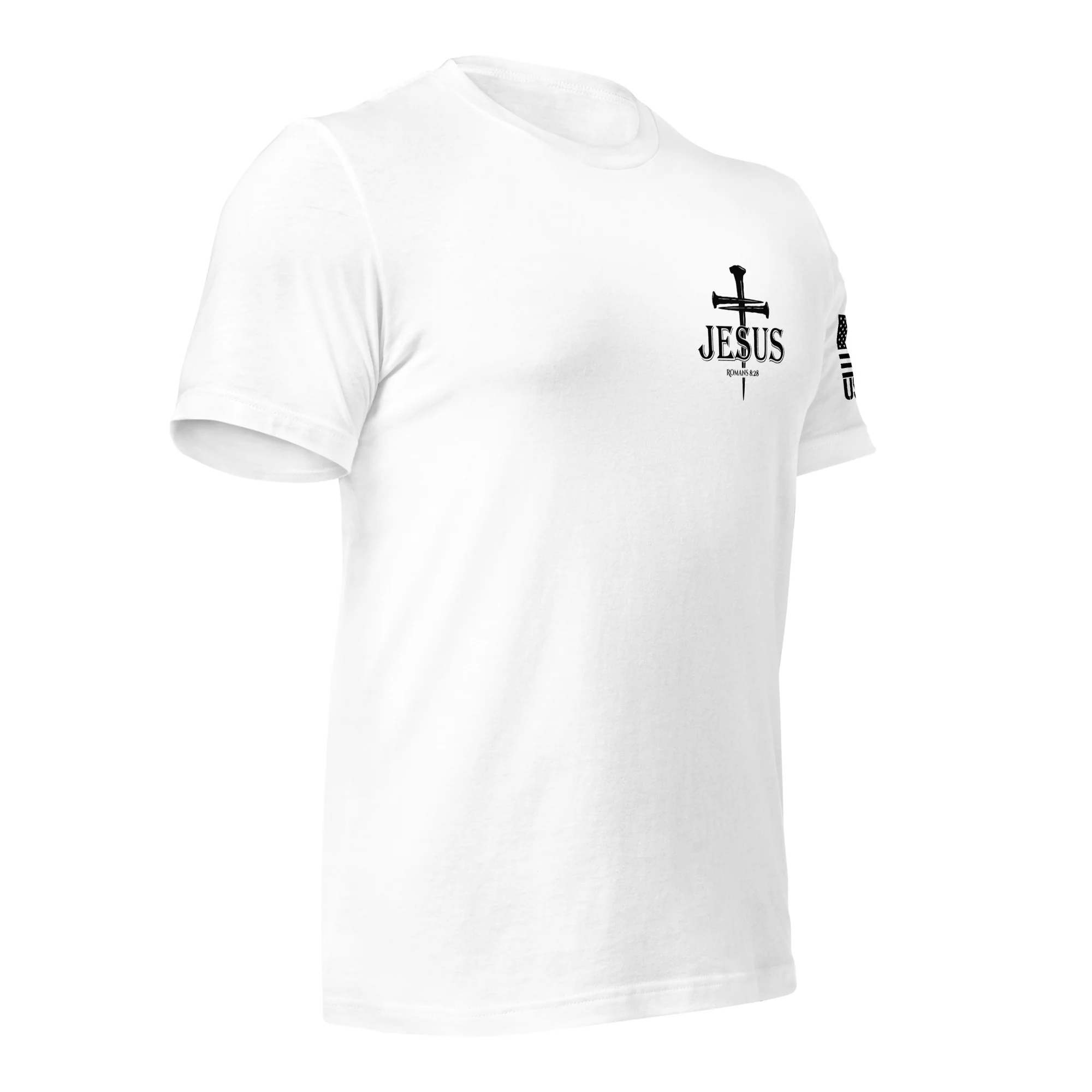 Romans 8:28 T-Shirt | Christian Bible Verse DTG Print - Image 4
