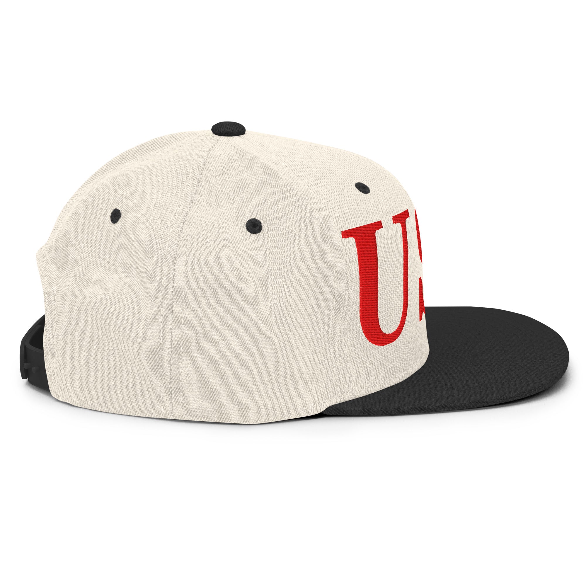 USA Embroidered Snapback Hat | Red USA Text - Image 101