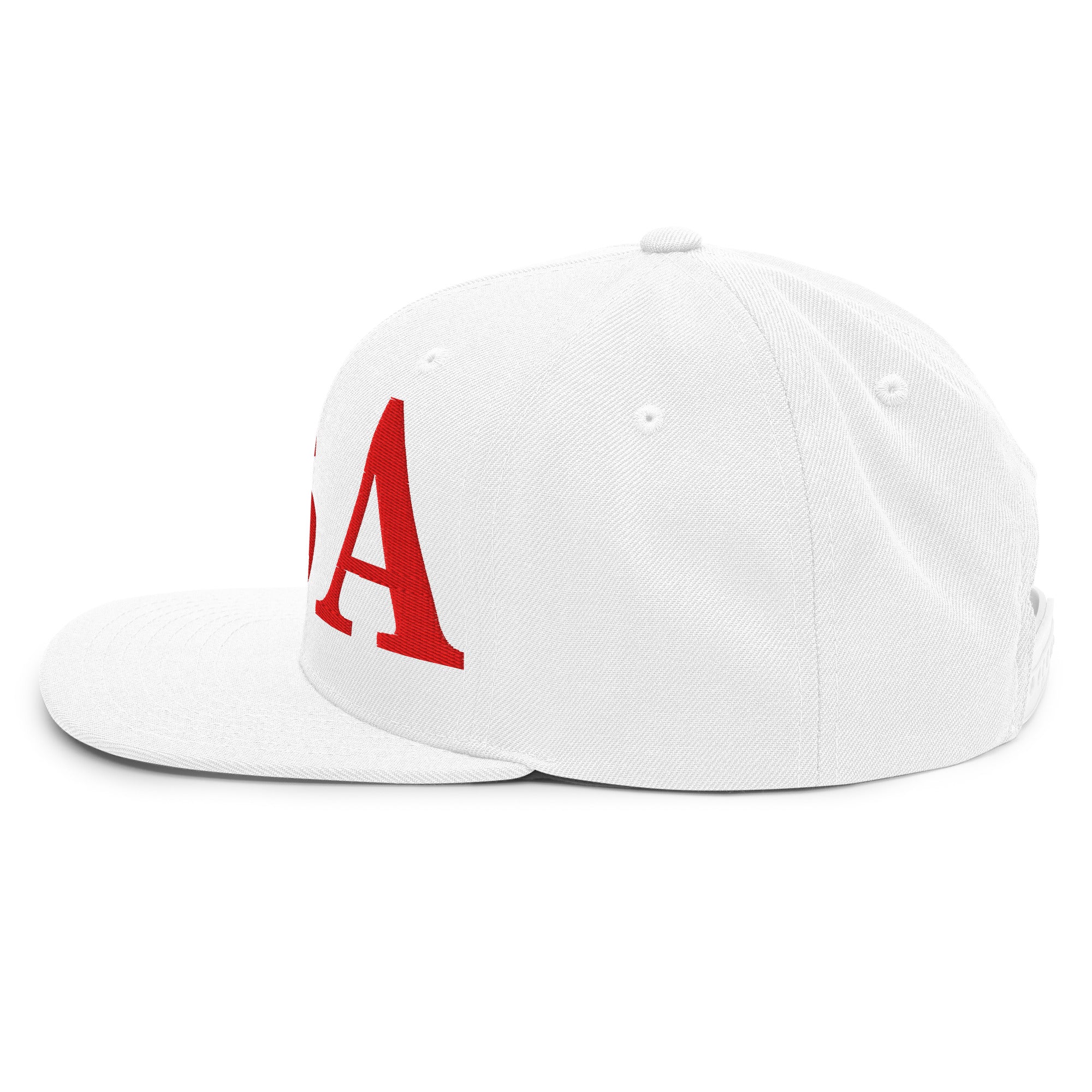 USA Embroidered Snapback Hat | Red USA Text - Image 104