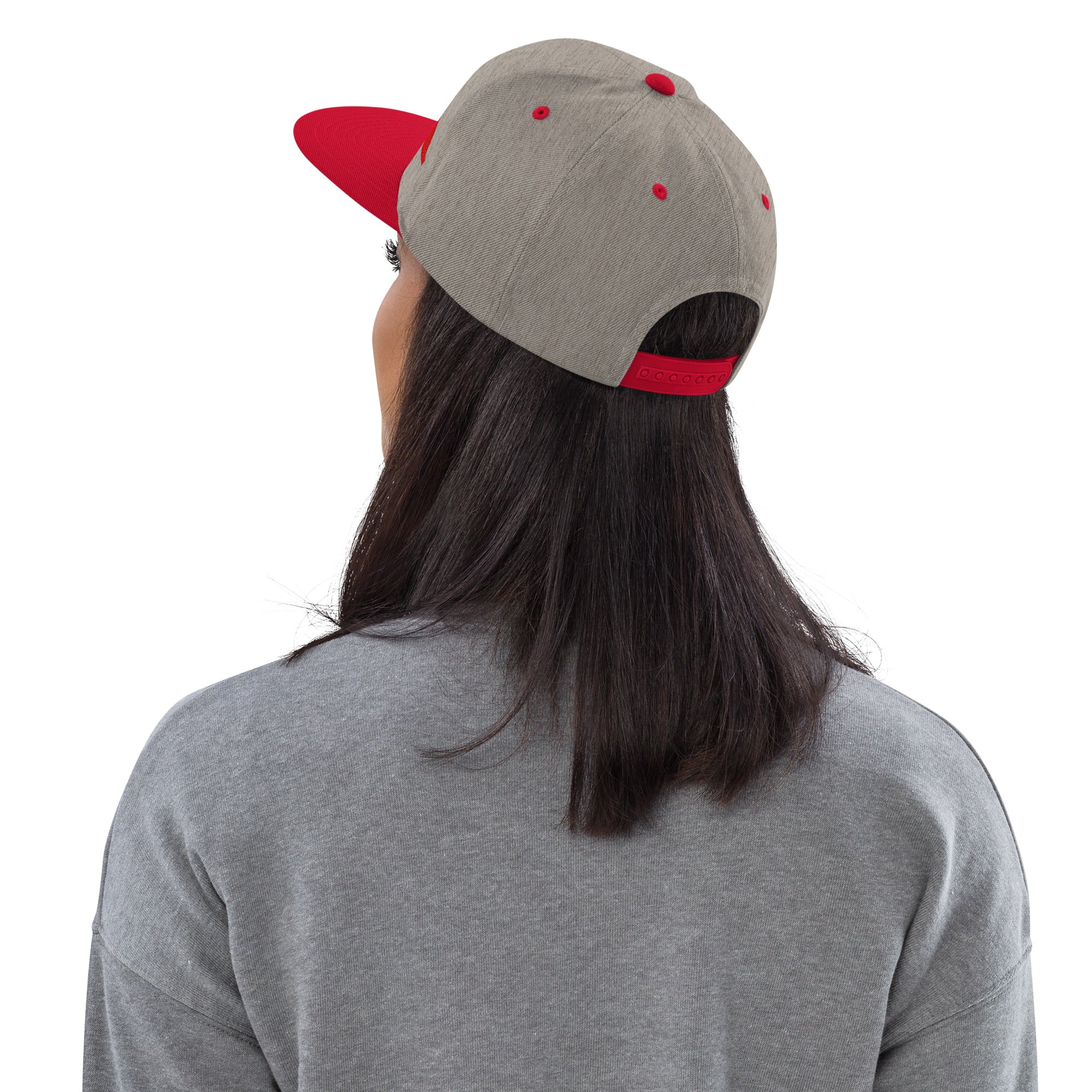 USA Embroidered Snapback Hat | Red USA Text - Image 11