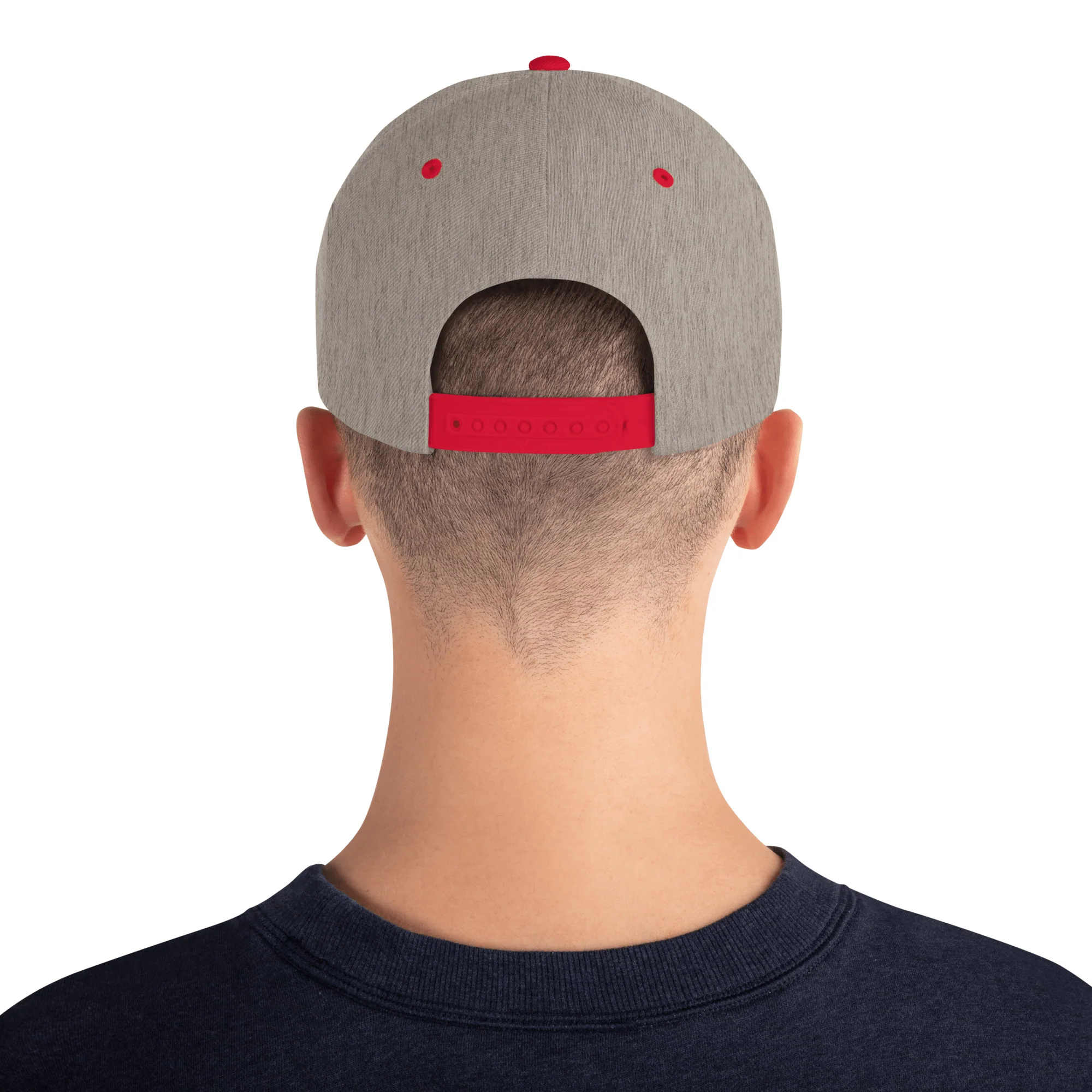 USA Embroidered Snapback Hat | Red USA Text - Image 16