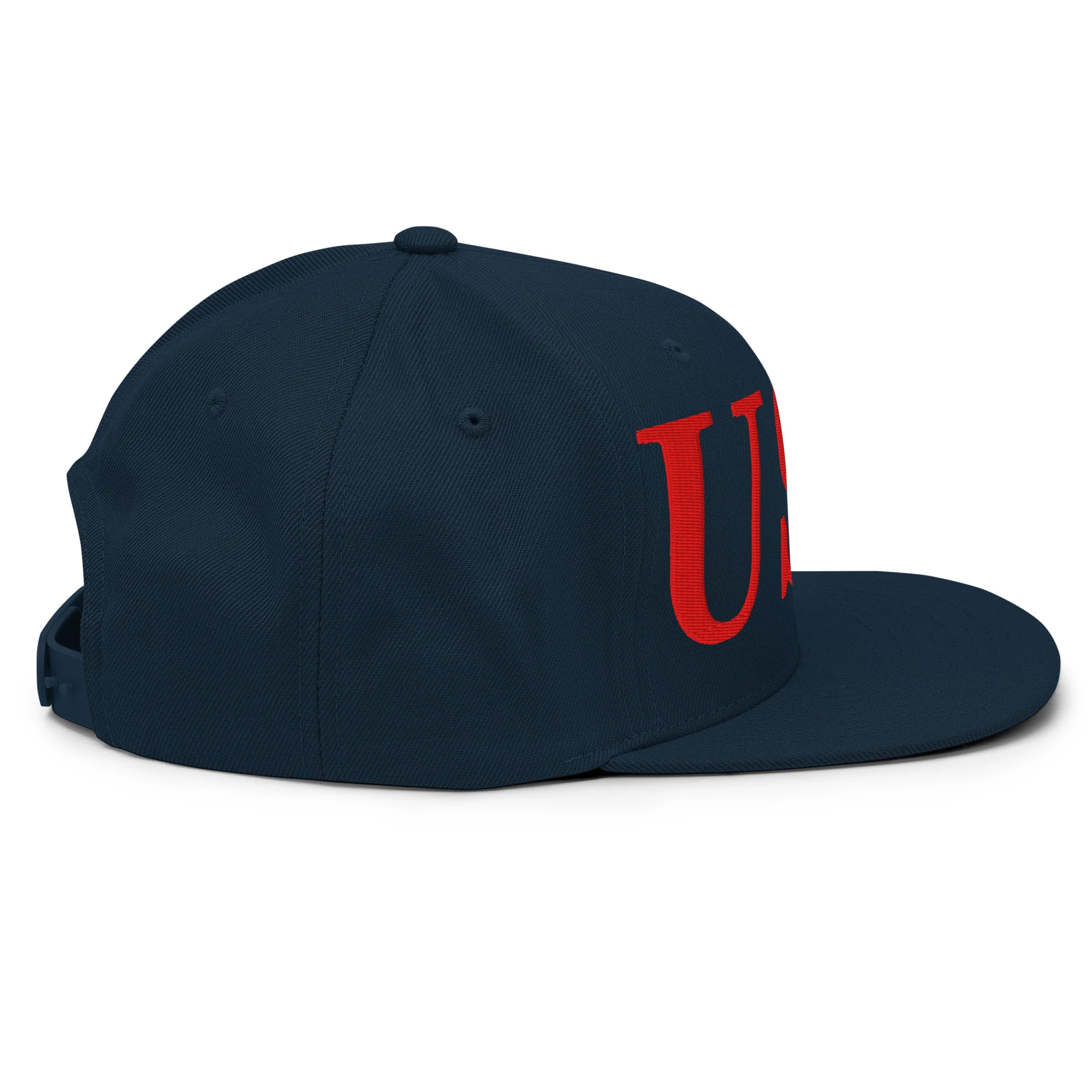 USA Embroidered Snapback Hat | Red USA Text - Image 23