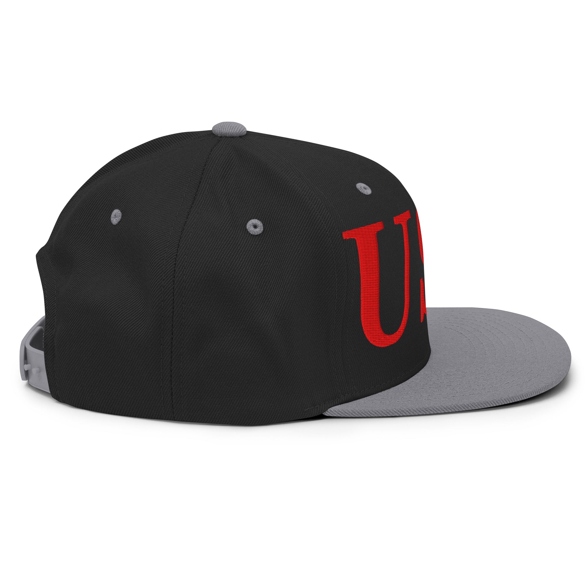 USA Embroidered Snapback Hat | Red USA Text - Image 47