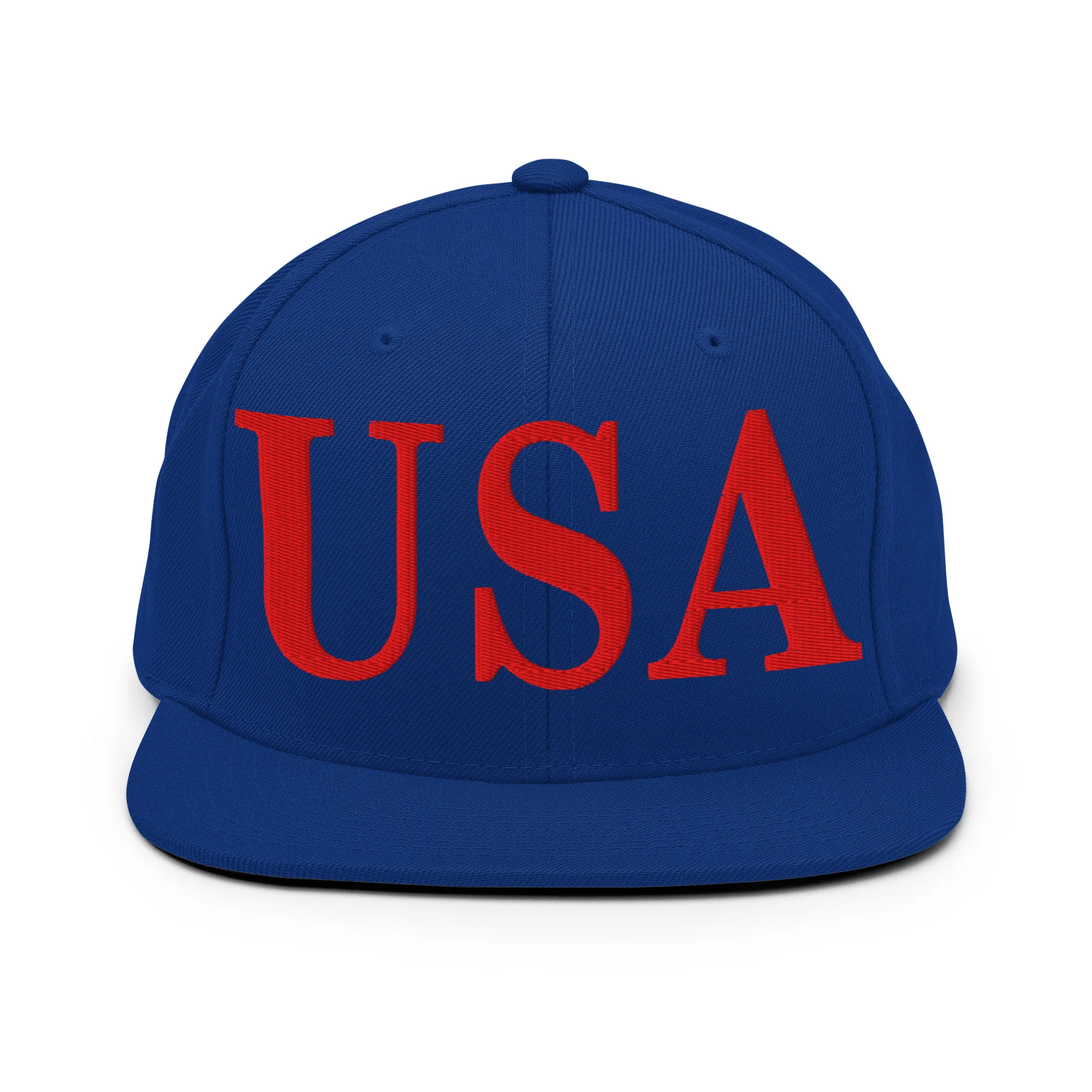 USA Embroidered Snapback Hat | Red USA Text - Image 48