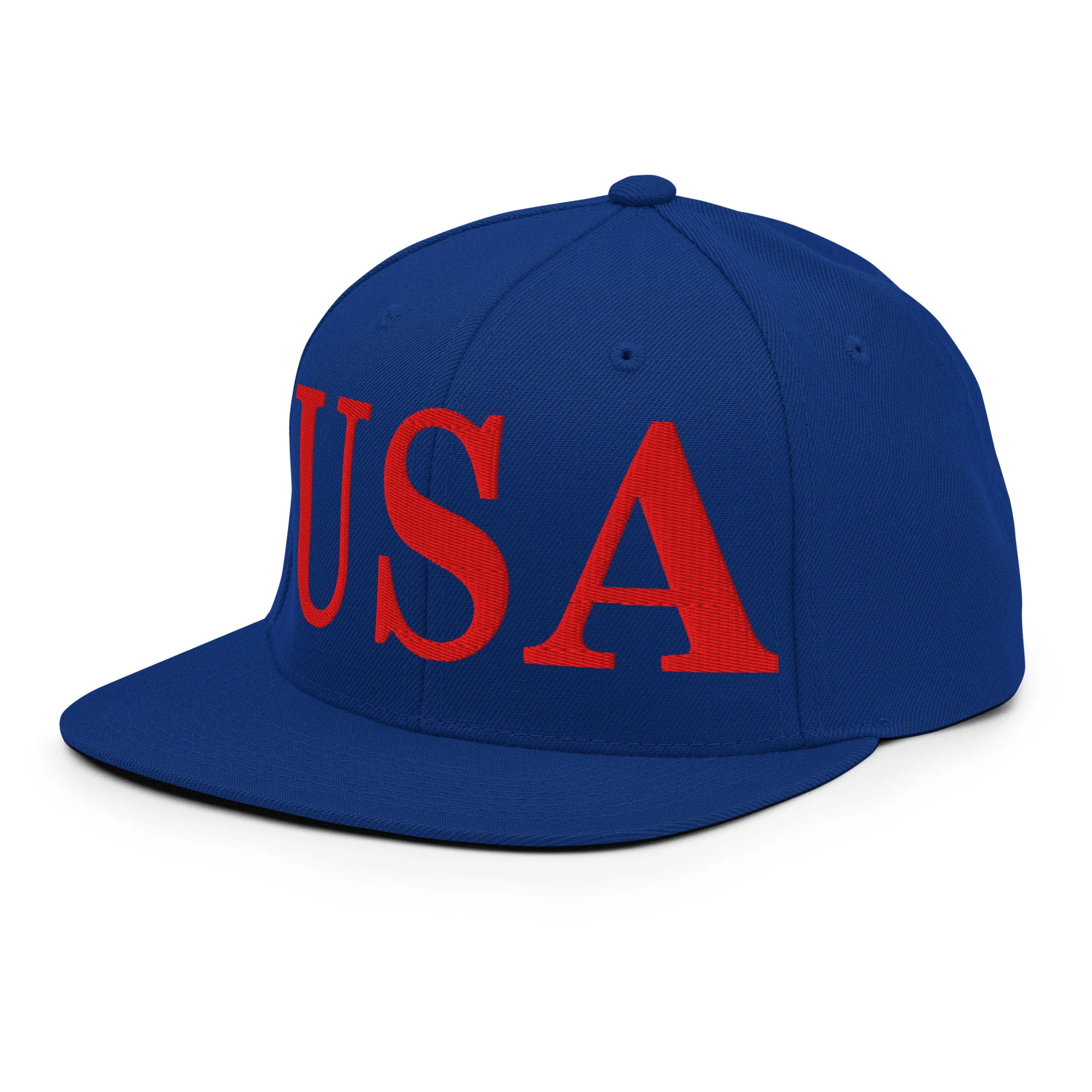 USA Embroidered Snapback Hat | Red USA Text - Image 50
