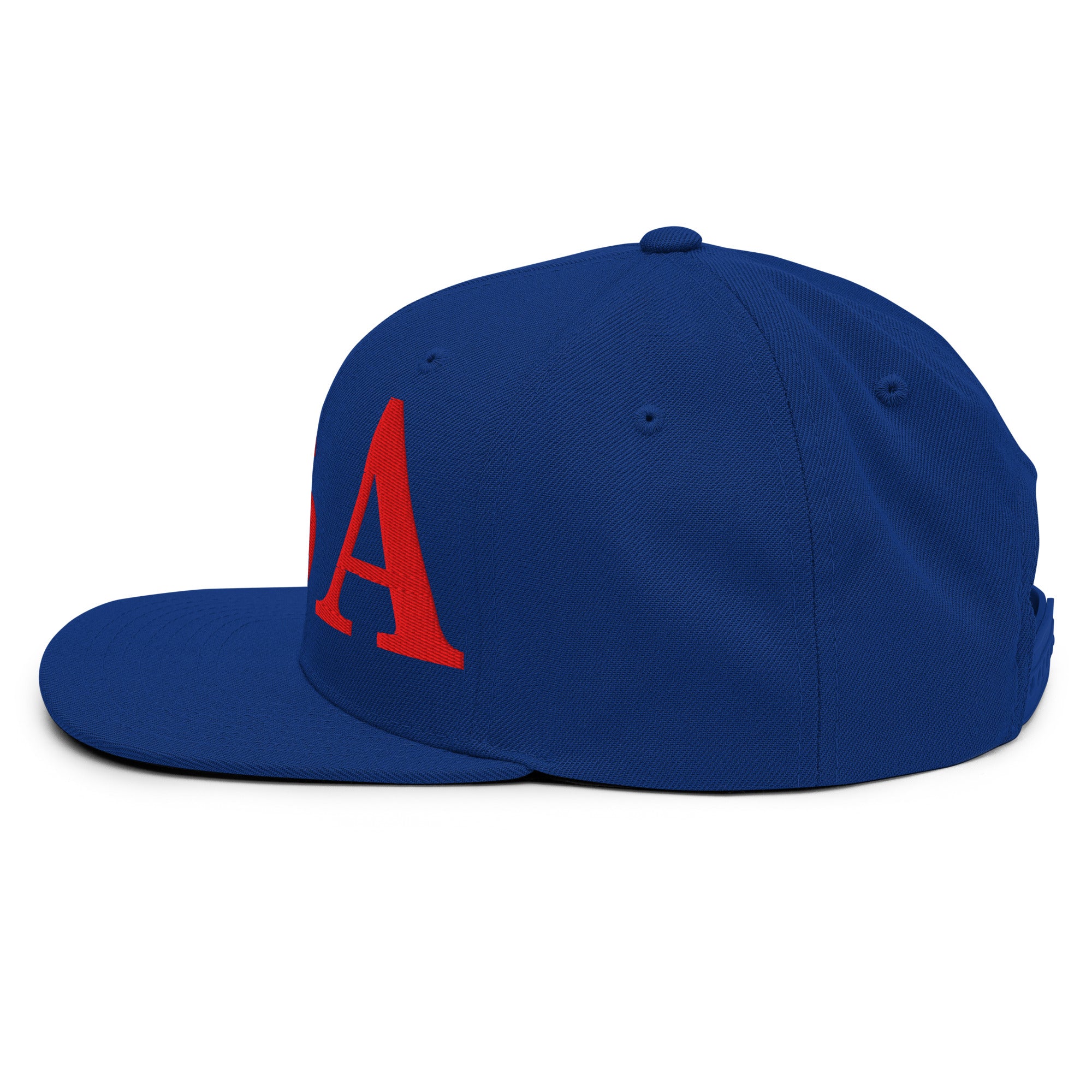 USA Embroidered Snapback Hat | Red USA Text - Image 51