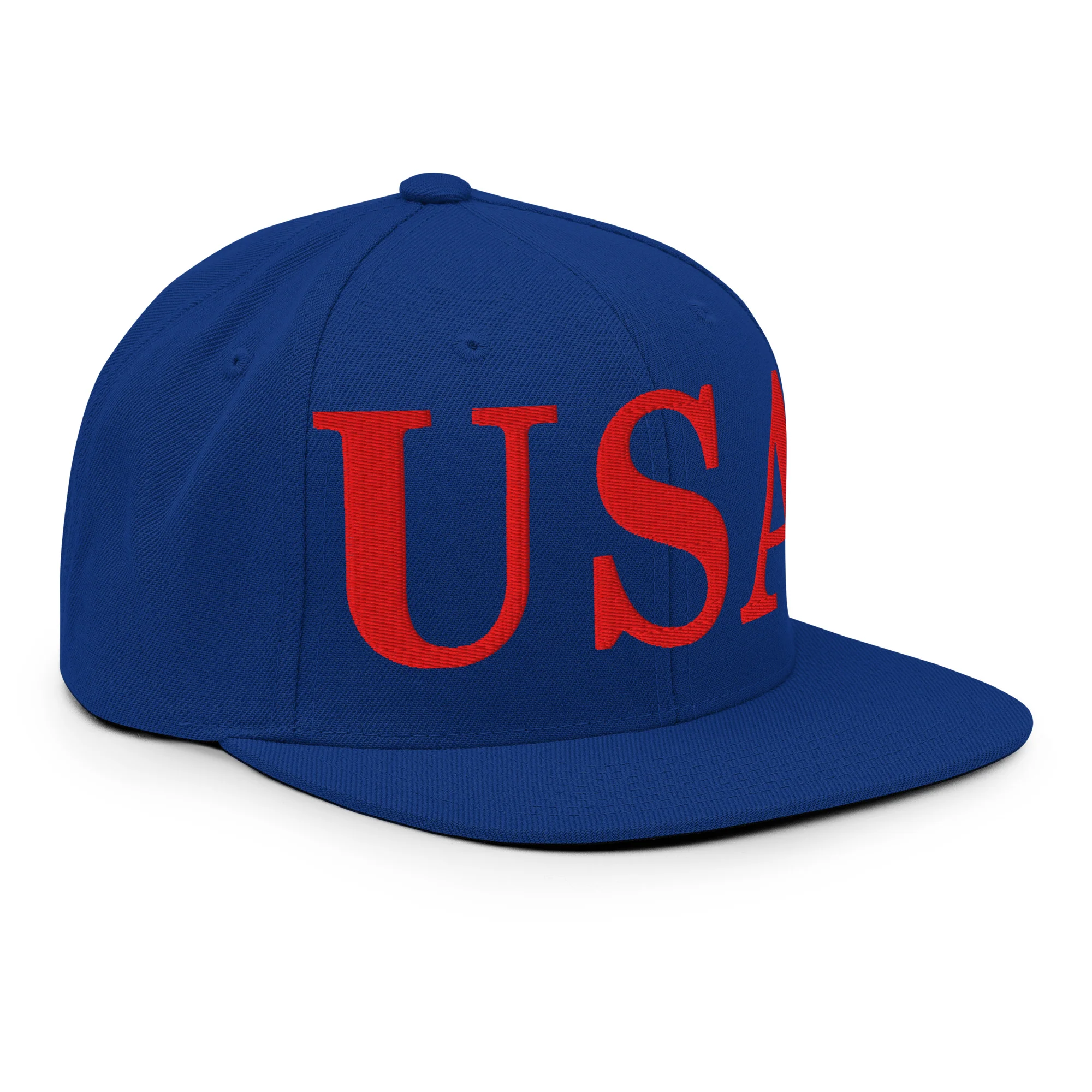 USA Embroidered Snapback Hat | Red USA Text - Image 52