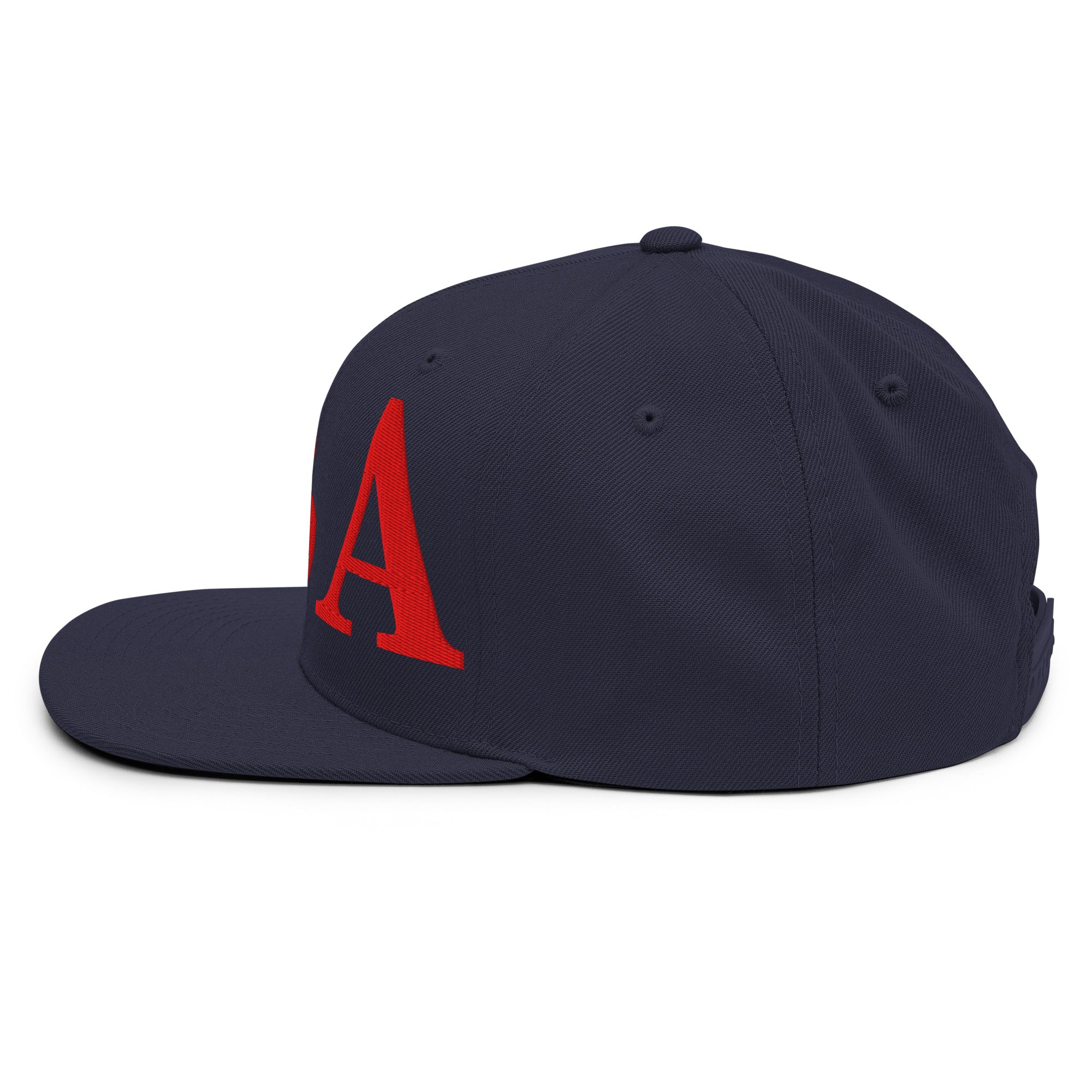 USA Embroidered Snapback Hat | Red USA Text - Image 57