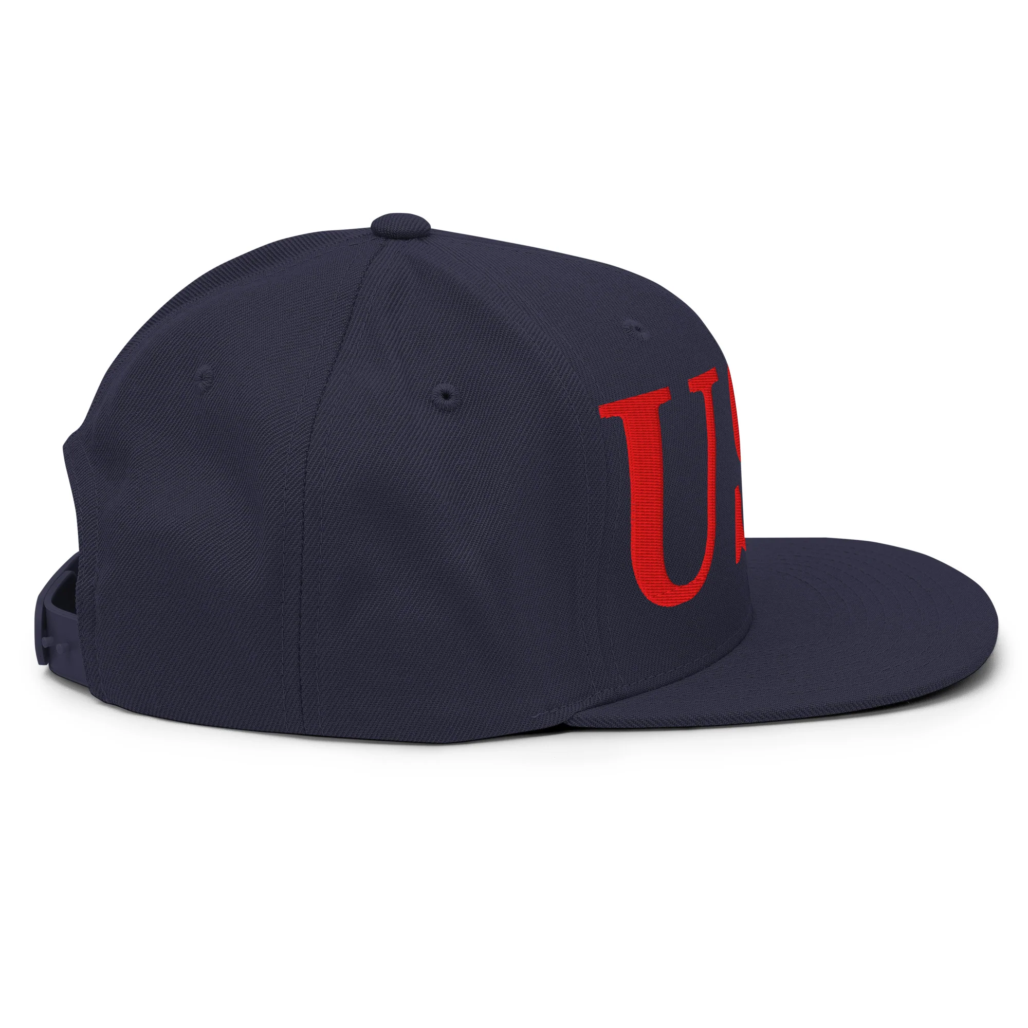 USA Embroidered Snapback Hat | Red USA Text - Image 59