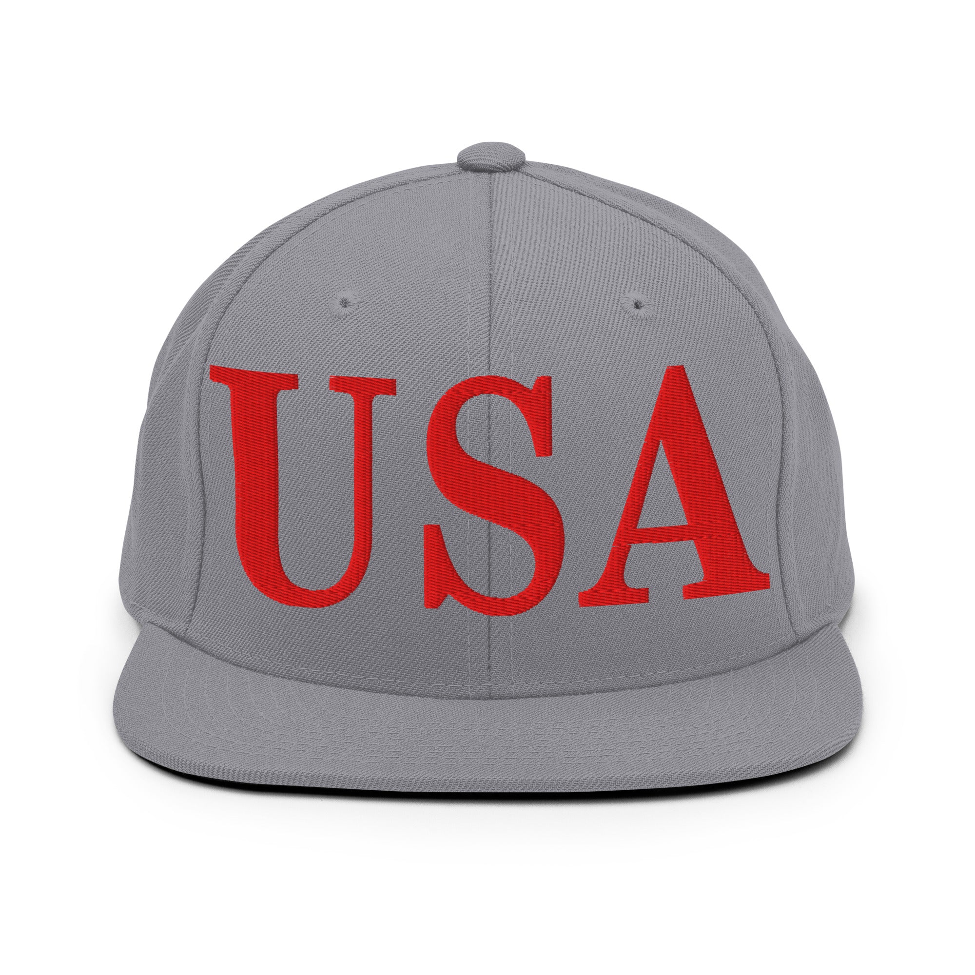 USA Embroidered Snapback Hat | Red USA Text - Image 78