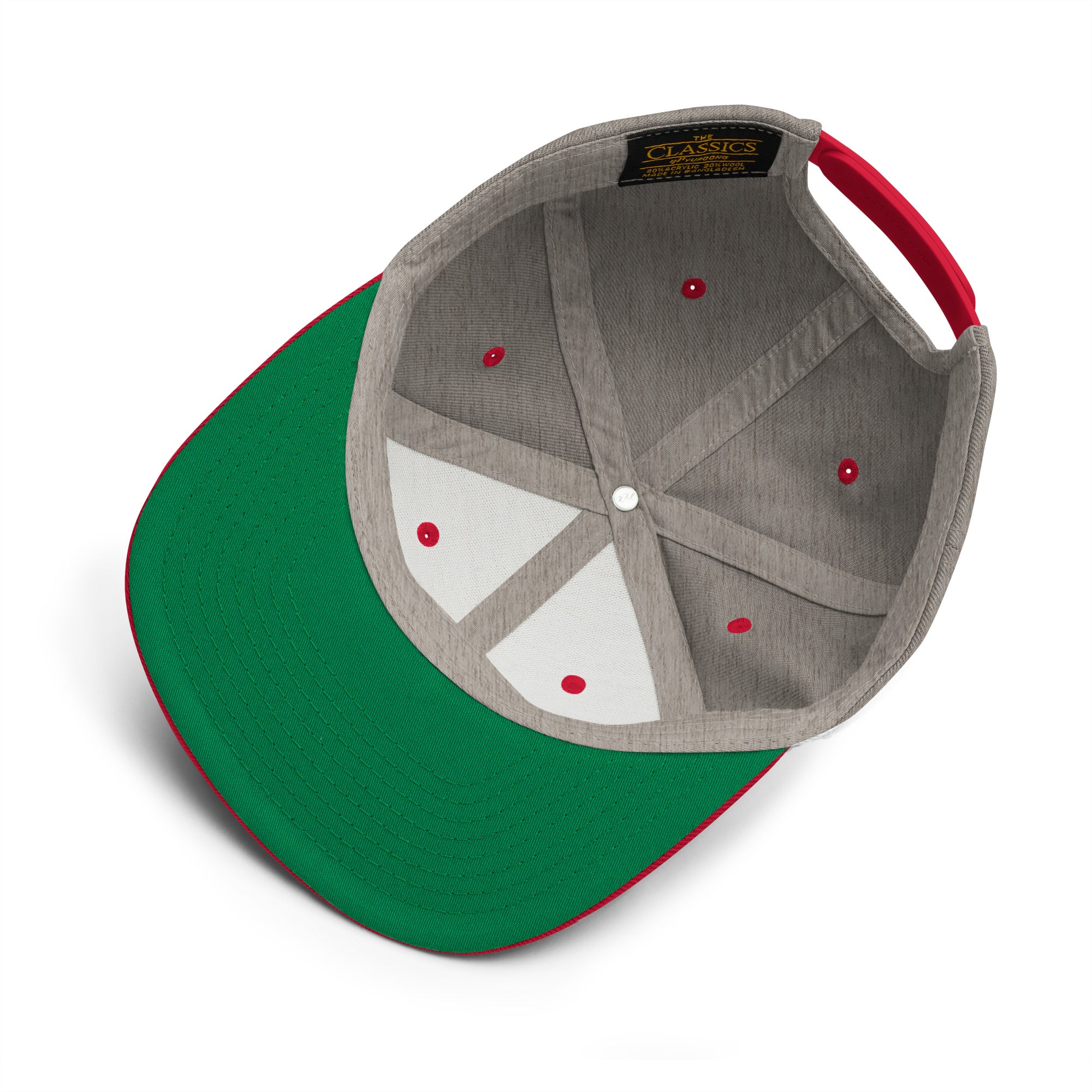 USA Embroidered Snapback Hat | Red USA Text - Image 8