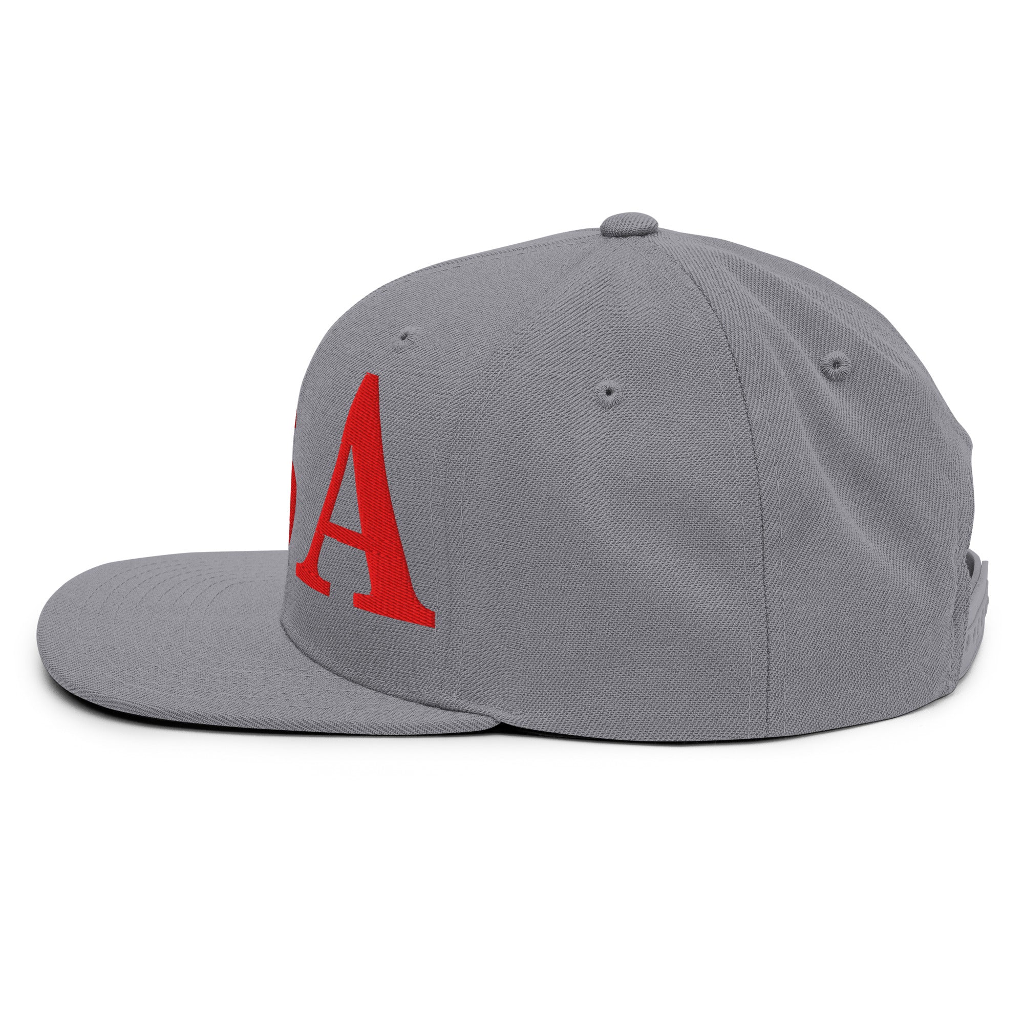 USA Embroidered Snapback Hat | Red USA Text - Image 81