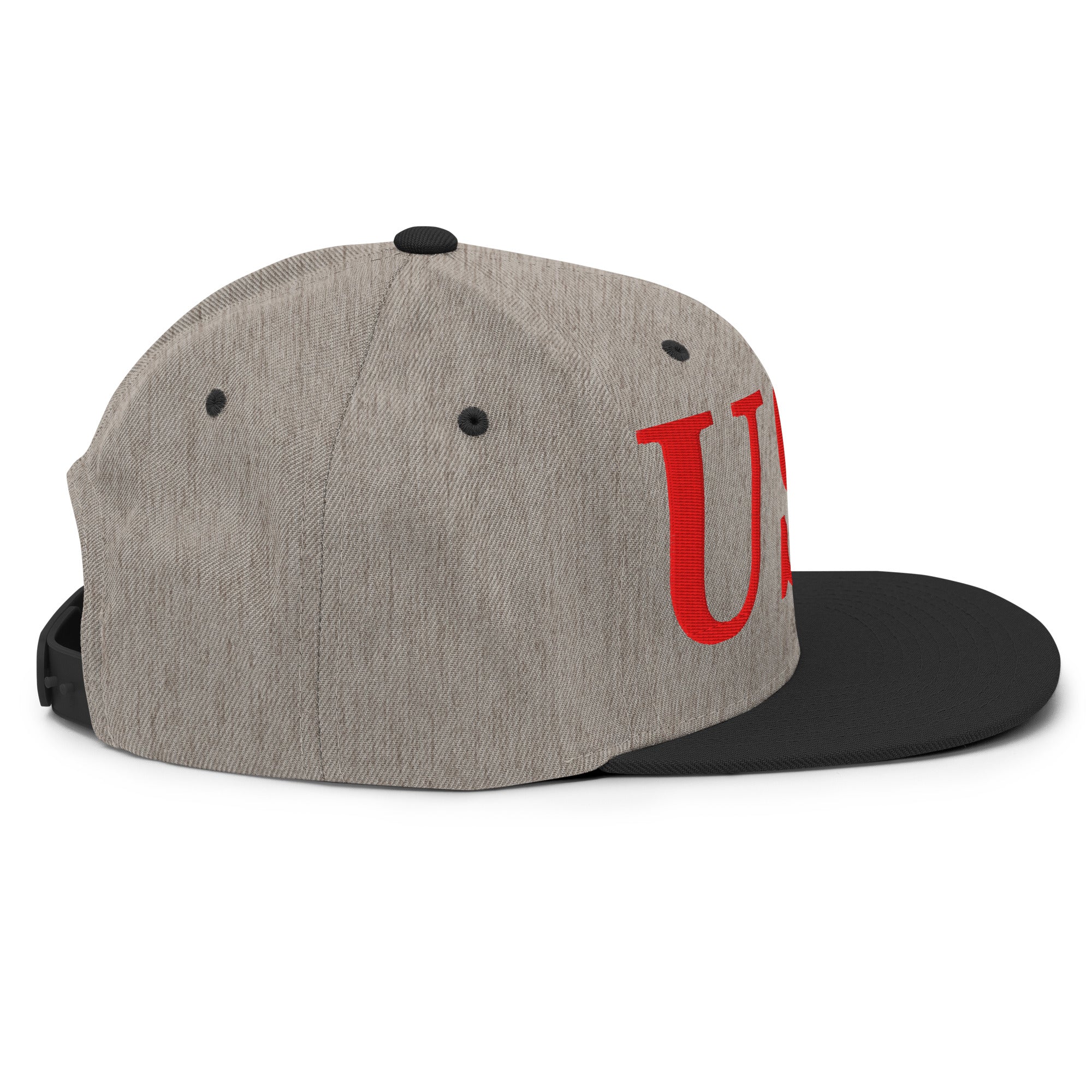 USA Embroidered Snapback Hat | Red USA Text - Image 89