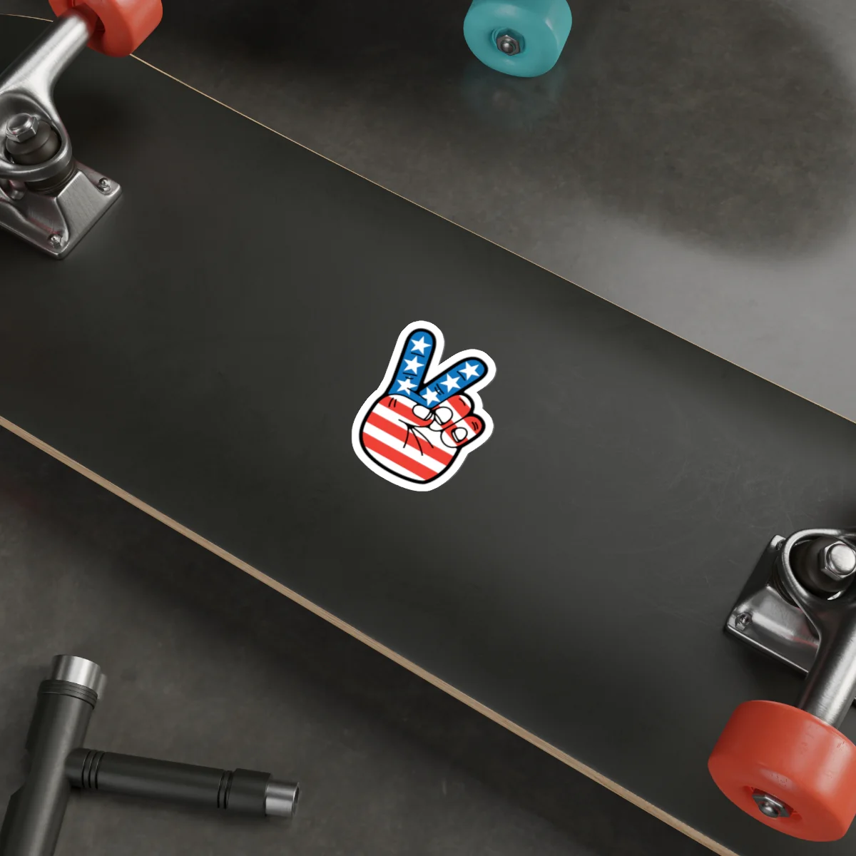 Stars and Stripes Peace Sign Hand Decal (indoor and outdoor use) - Image 10