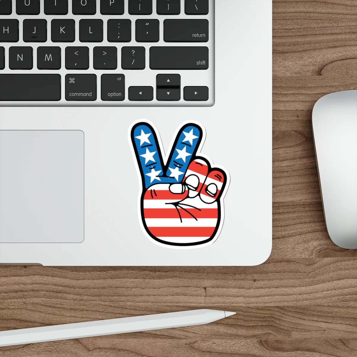 Stars and Stripes Peace Sign Hand Decal (indoor and outdoor use) - Image 12