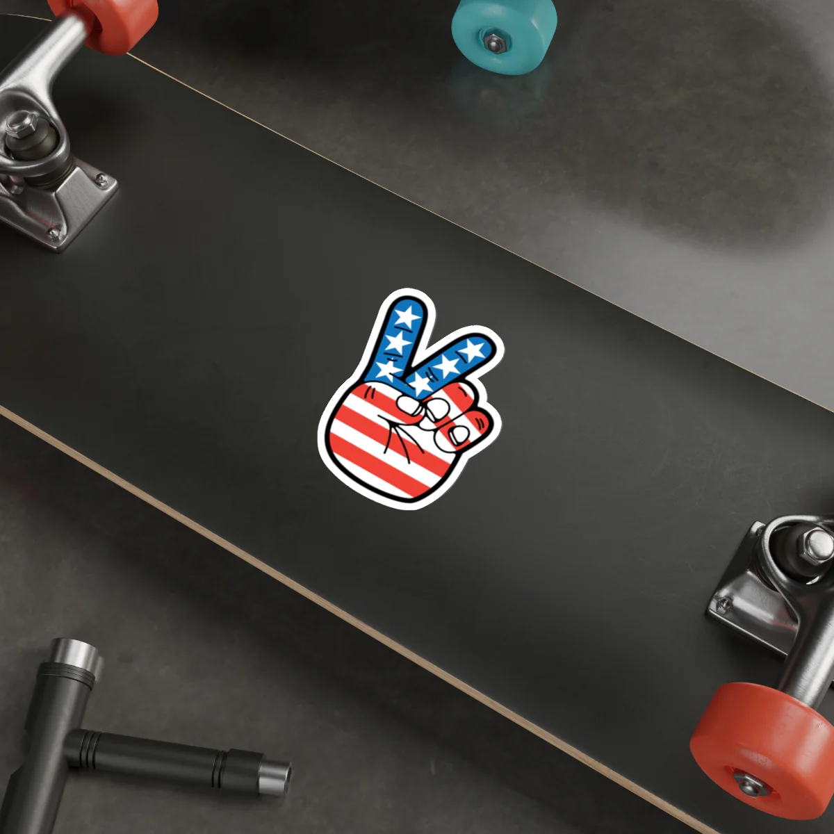 Stars and Stripes Peace Sign Hand Decal (indoor and outdoor use) - Image 13