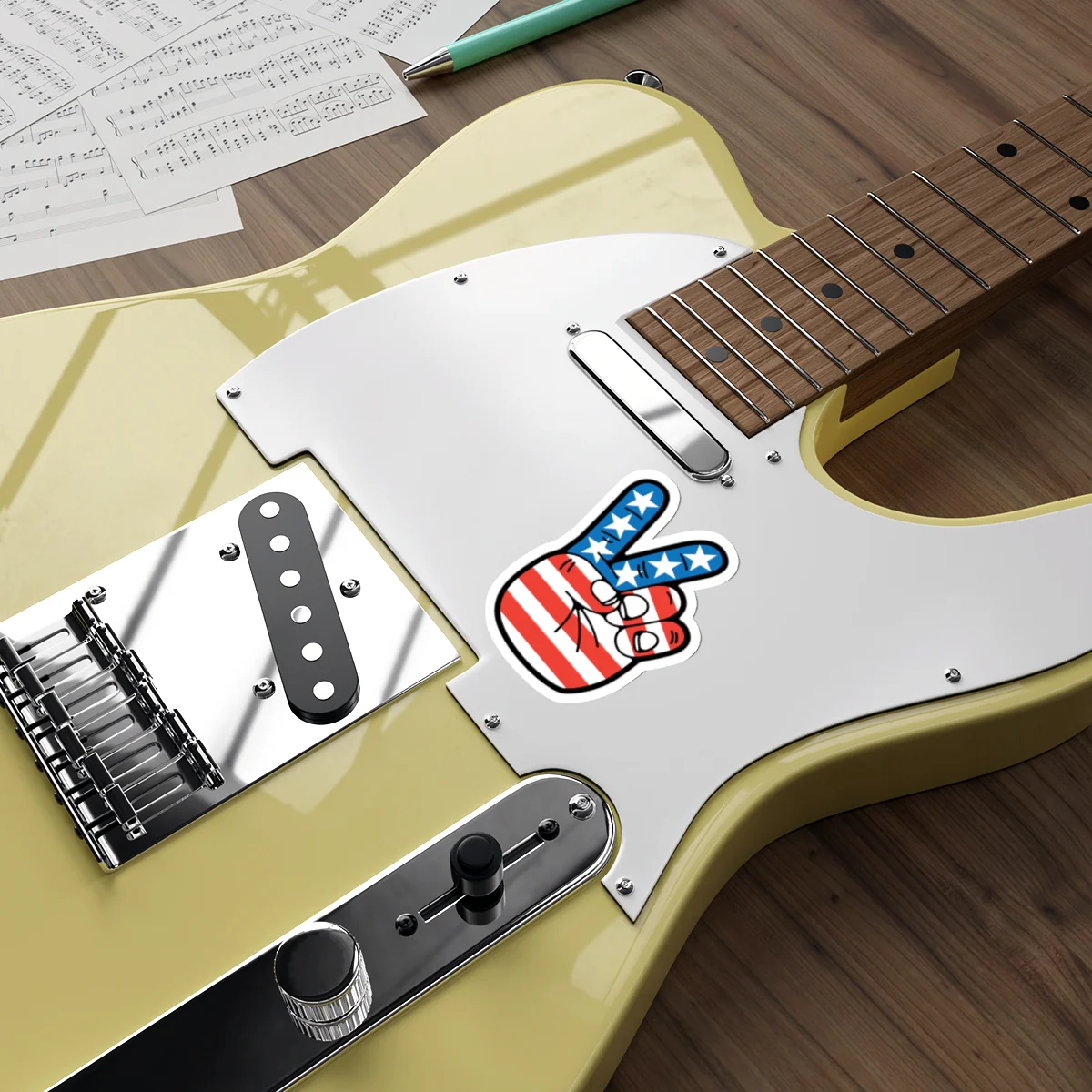 Stars and Stripes Peace Sign Hand Decal (indoor and outdoor use) - Image 14