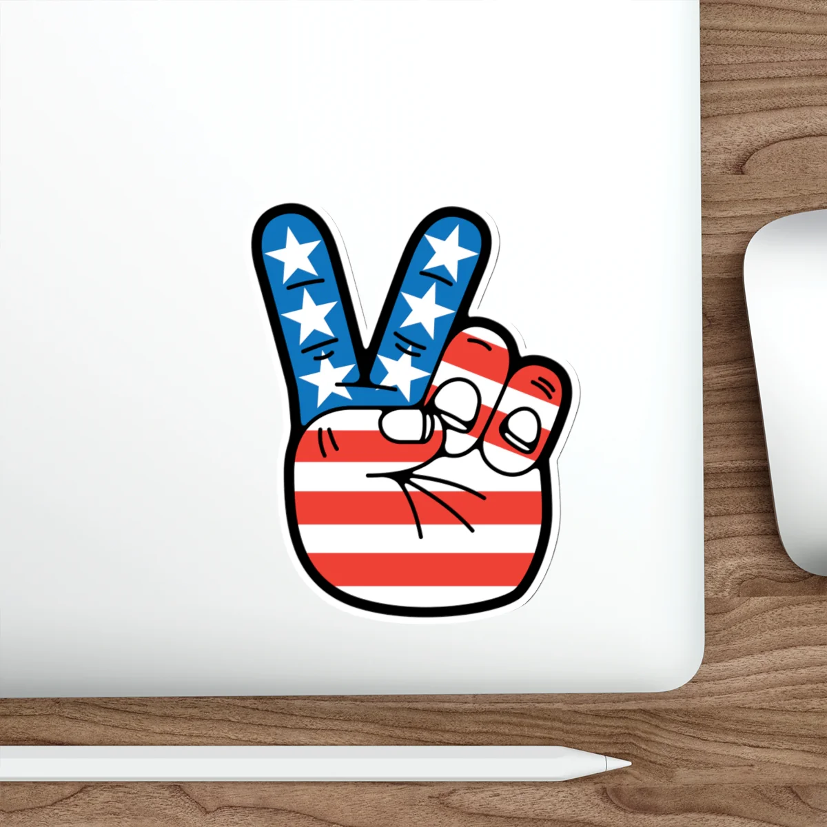 Stars and Stripes Peace Sign Hand Decal (indoor and outdoor use) - Image 15