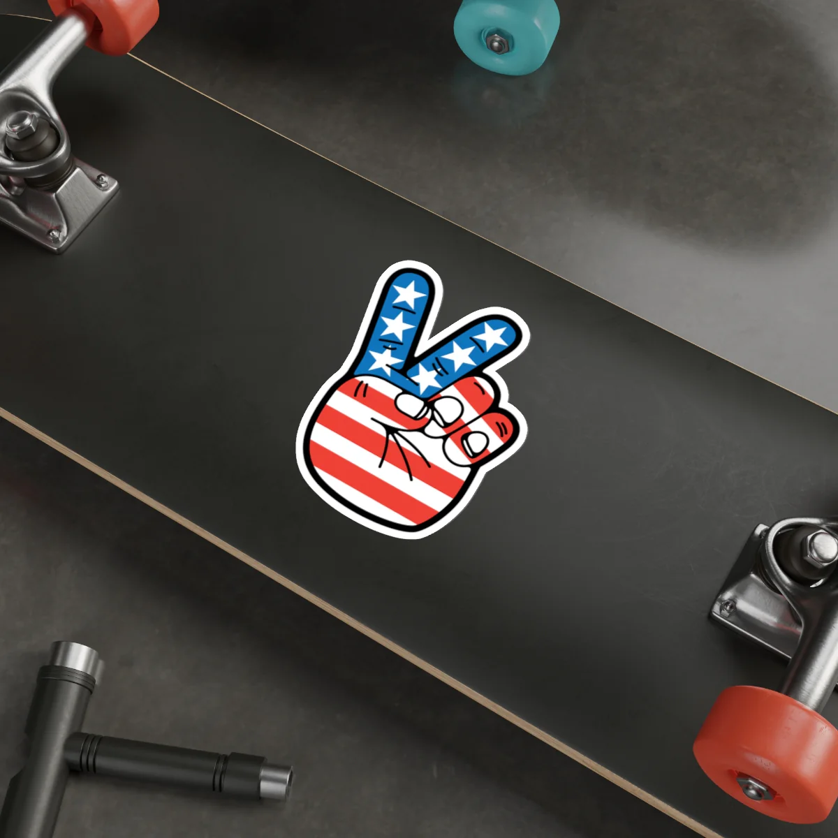 Stars and Stripes Peace Sign Hand Decal (indoor and outdoor use) - Image 16