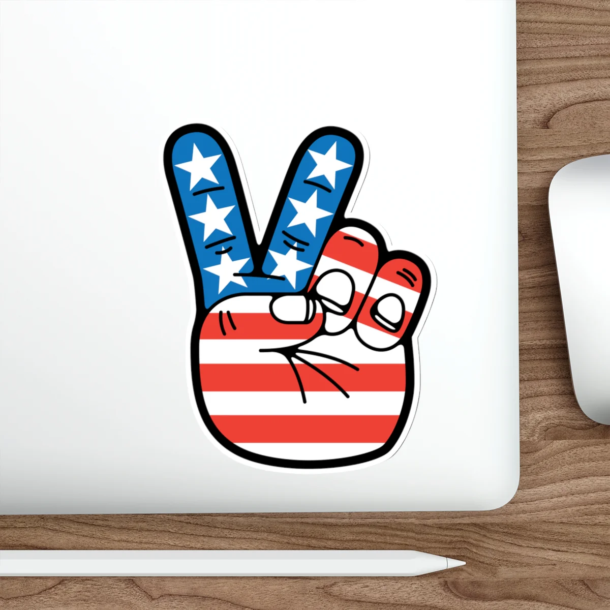 Stars and Stripes Peace Sign Hand Decal (indoor and outdoor use) - Image 17