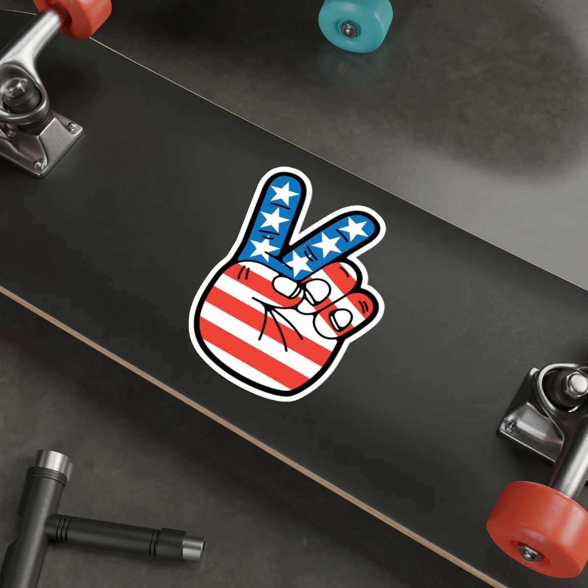 Stars and Stripes Peace Sign Hand Decal (indoor and outdoor use) - Image 18
