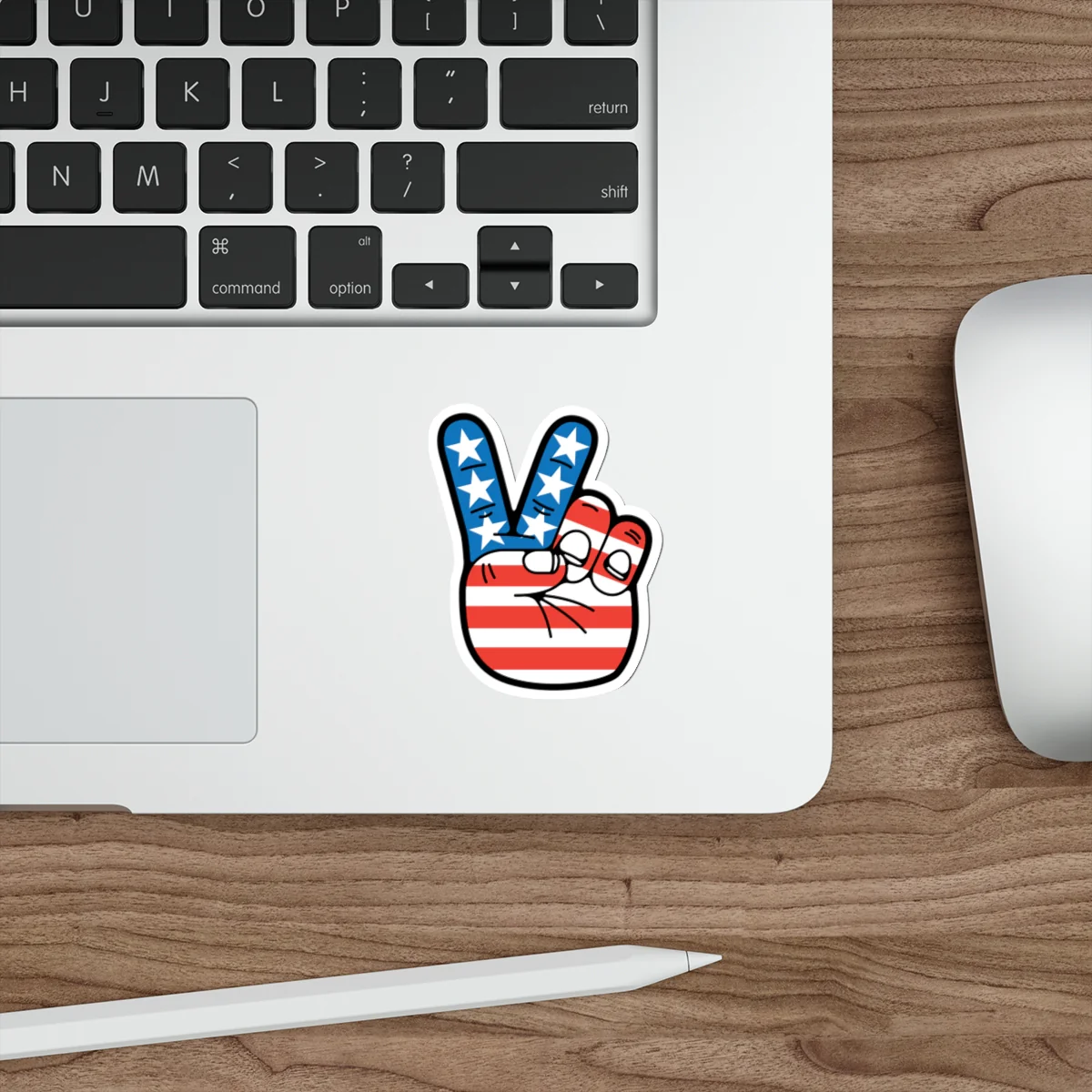 Stars and Stripes Peace Sign Hand Decal (indoor and outdoor use) - Image 9