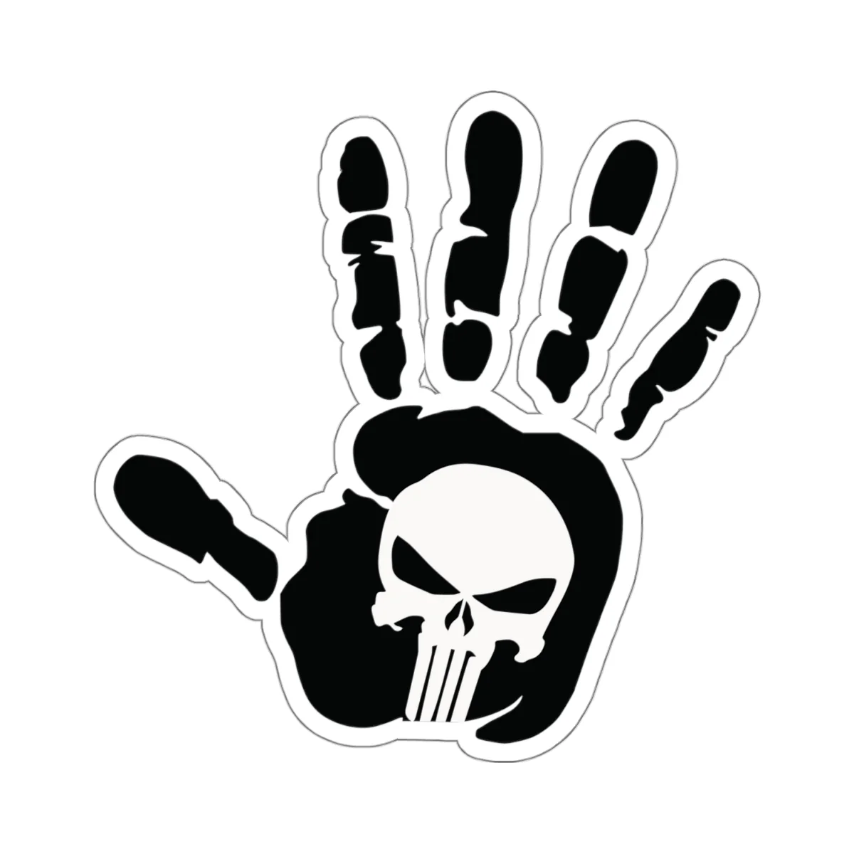 Punisher Handprint Sticker - Image 6
