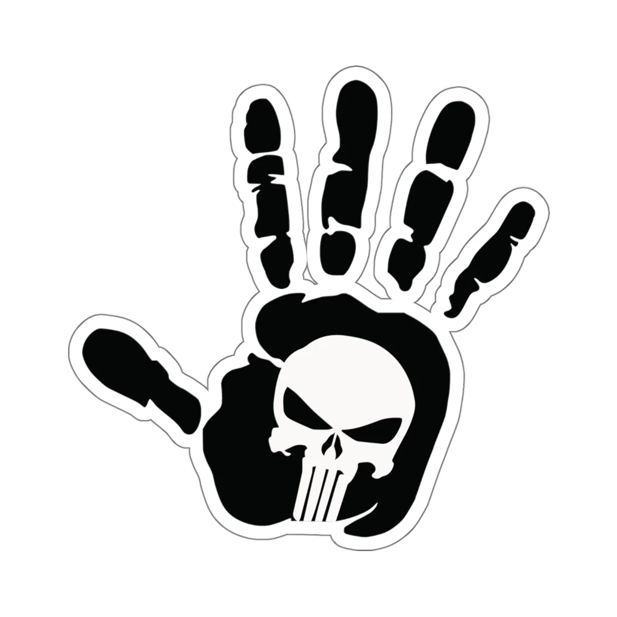 Punisher Handprint Sticker - Image 8