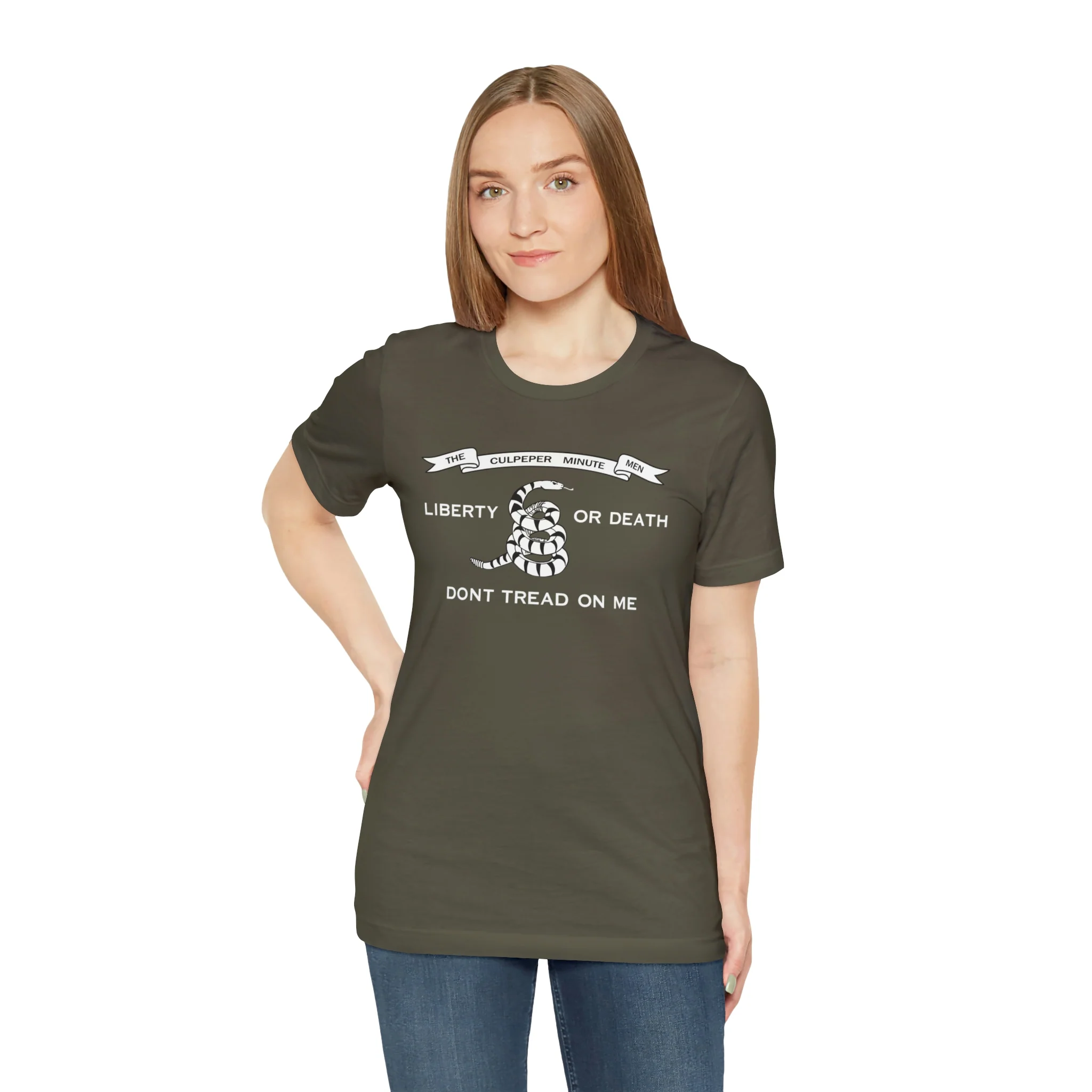 The Culpeper Minute Men Flag T Shirt: Bella + Canvas 3001 - Image 22