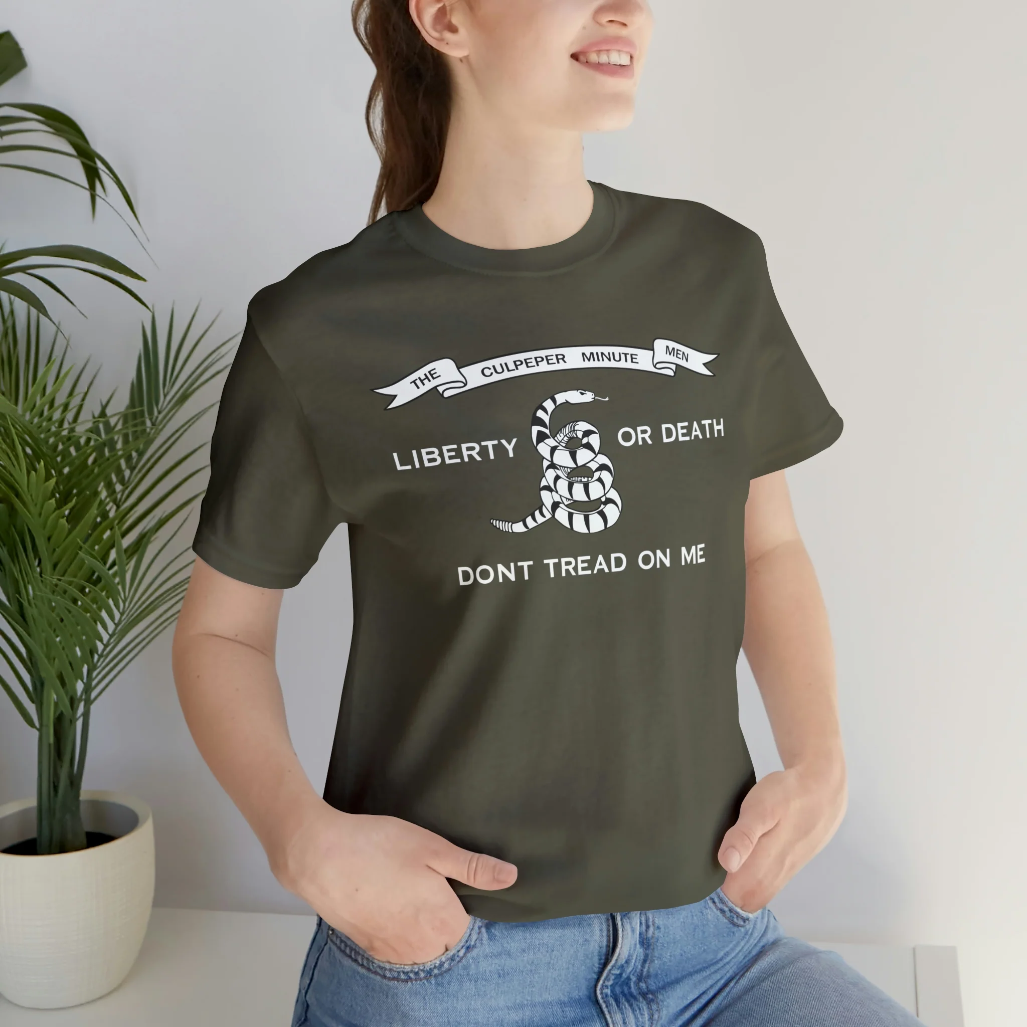The Culpeper Minute Men Flag T Shirt: Bella + Canvas 3001 - Image 24