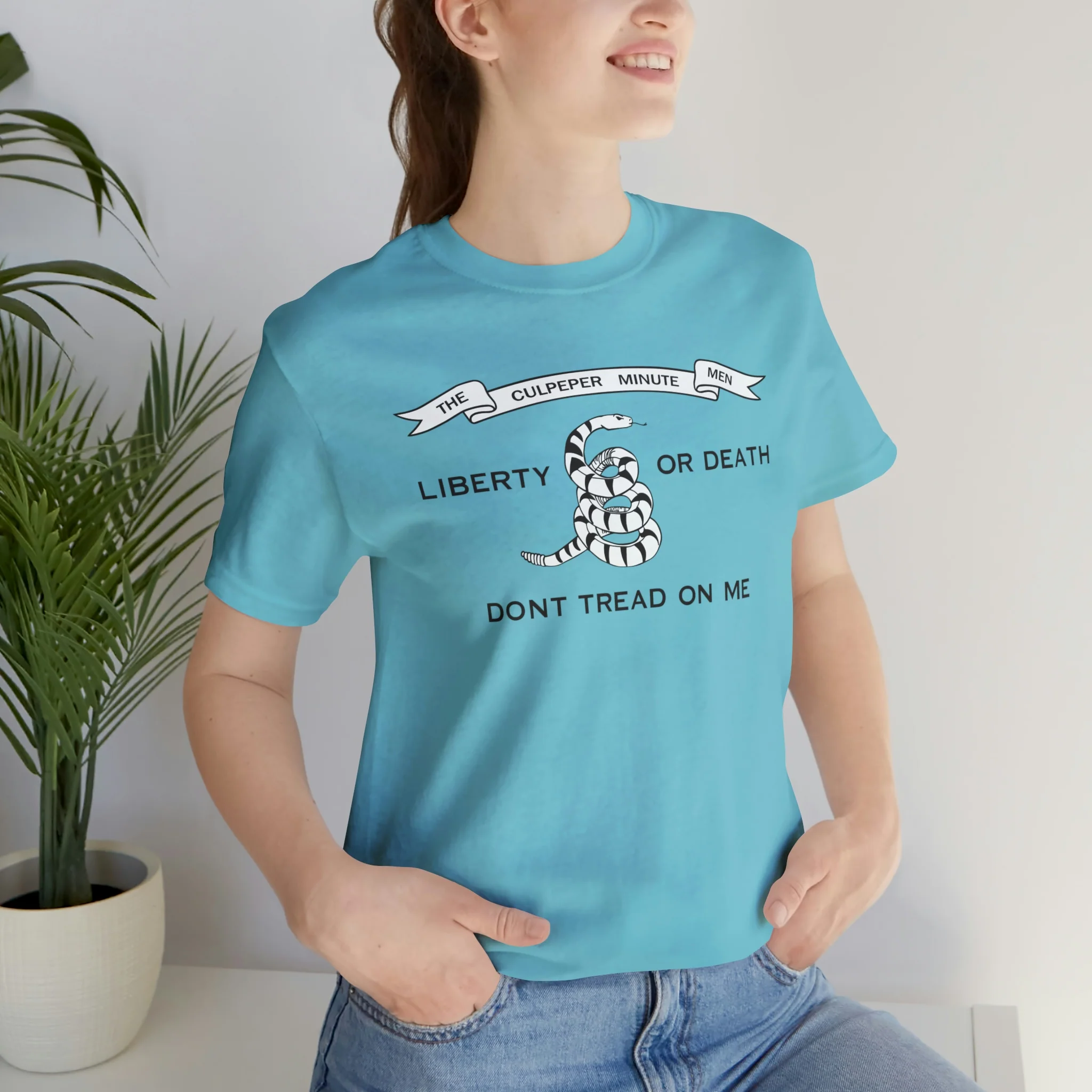 The Culpeper Minute Men Flag T Shirt: Bella + Canvas 3001 - Image 36